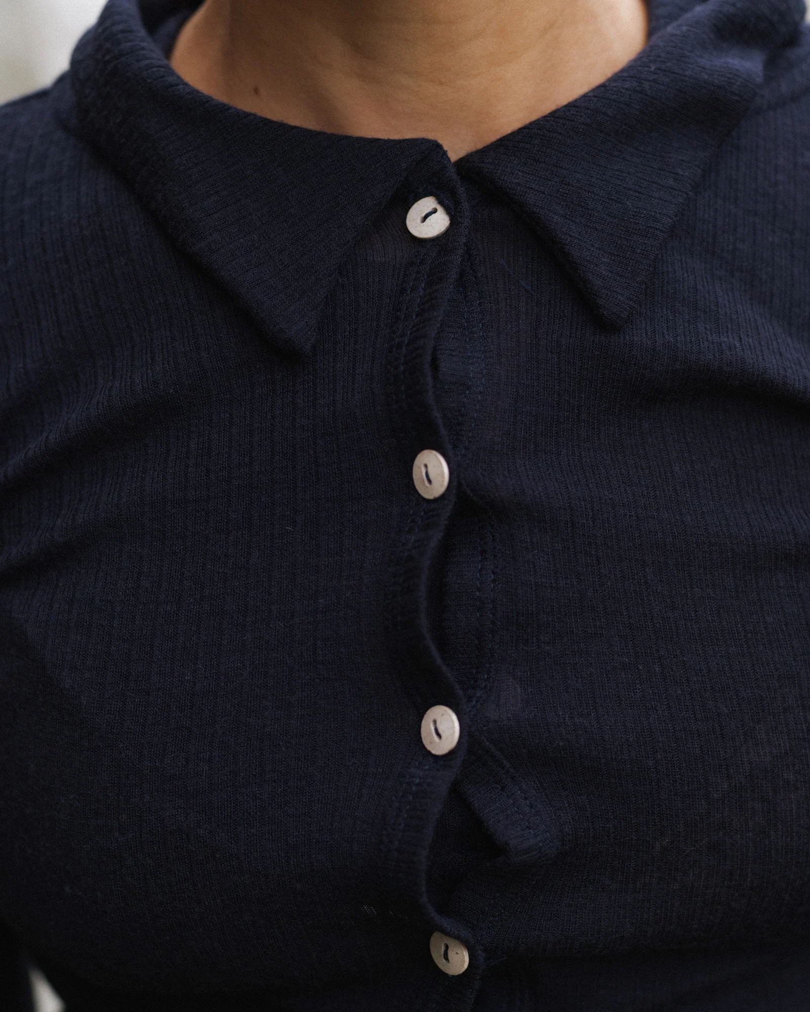 BASERANGE 25 Fall/Winter COSME Shirt BAS-TTCOS-WR-WI25-MURANO NAVY - Image 7