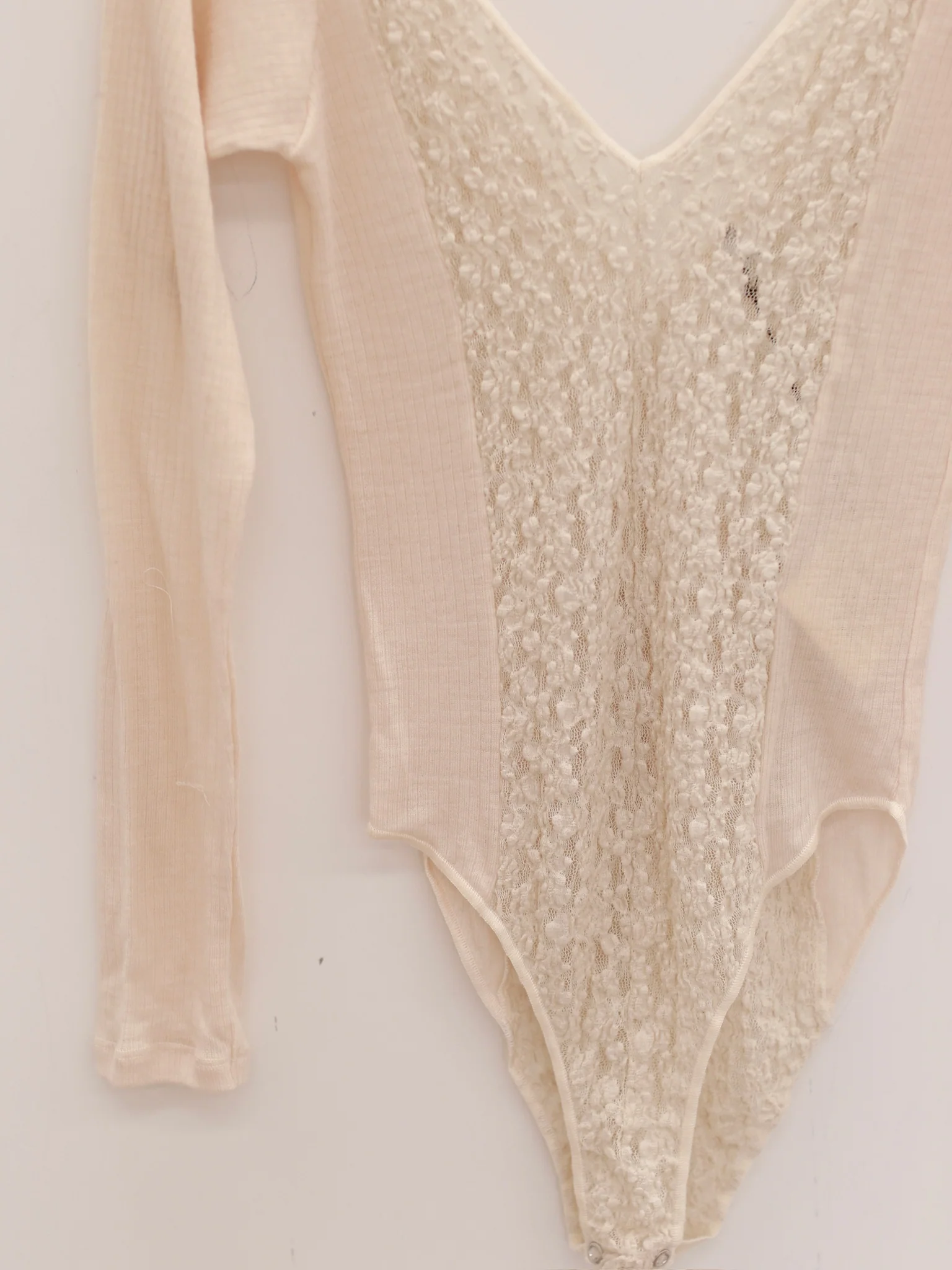 BASERANGE 25 Spring/Summer New Trend Long Sleeve Bodysuit BAS-ONCRL-LA-SP25-UNDYED - Image 3
