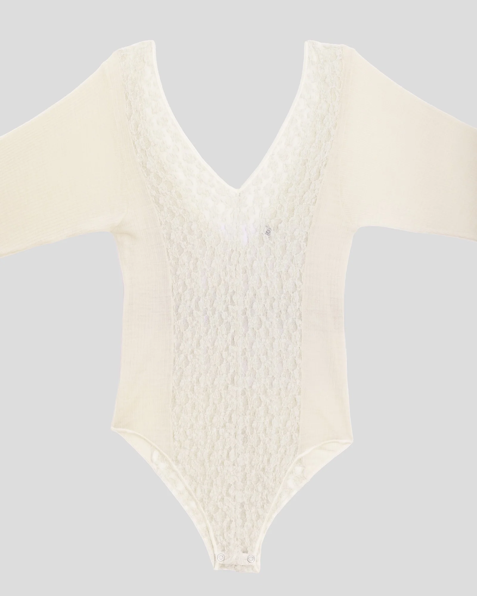 BASERANGE 25 Spring/Summer New Trend Long Sleeve Bodysuit BAS-ONCRL-LA-SP25-UNDYED - Image 5