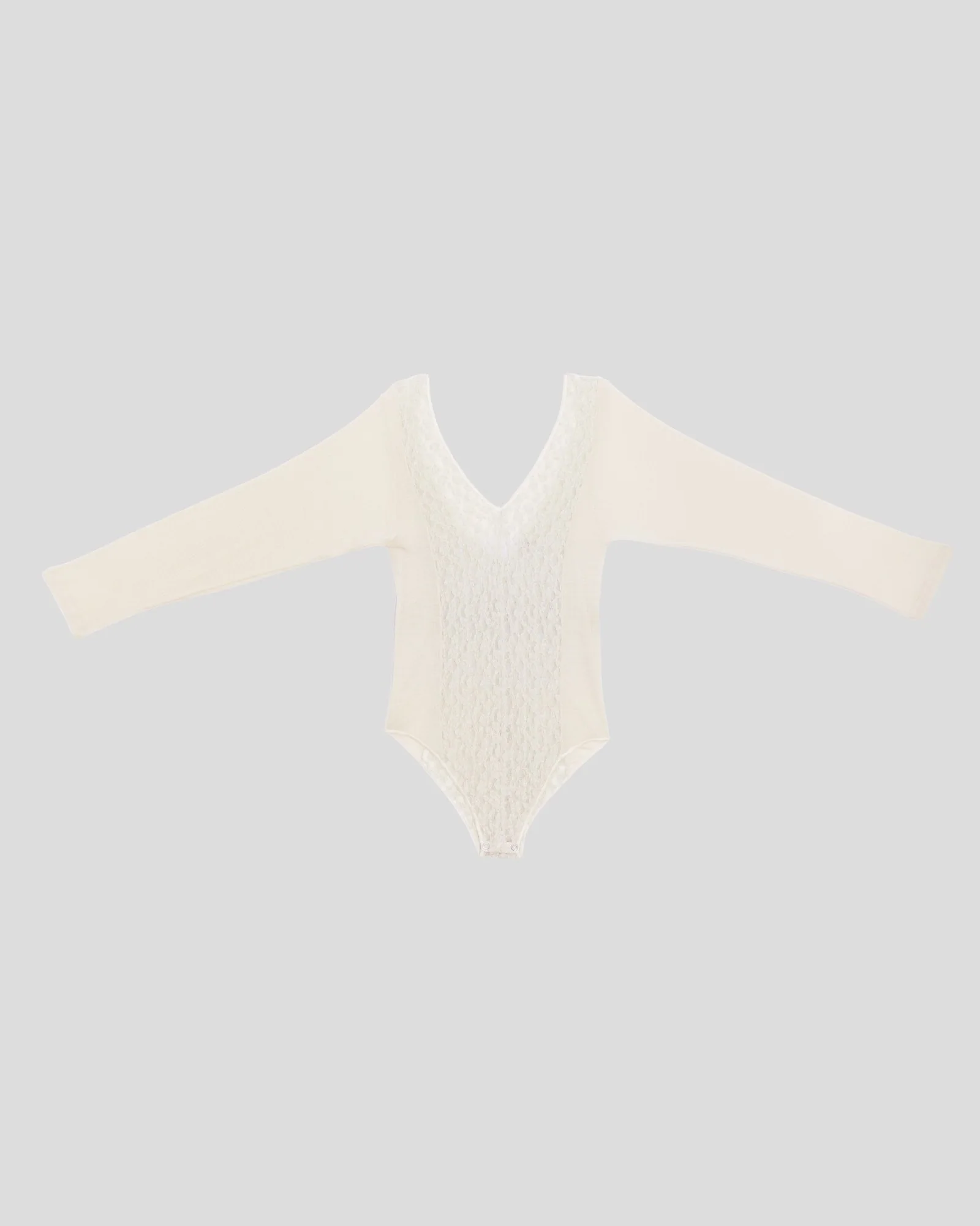 BASERANGE 25 Spring/Summer New Trend Long Sleeve Bodysuit BAS-ONCRL-LA-SP25-UNDYED - Image 6