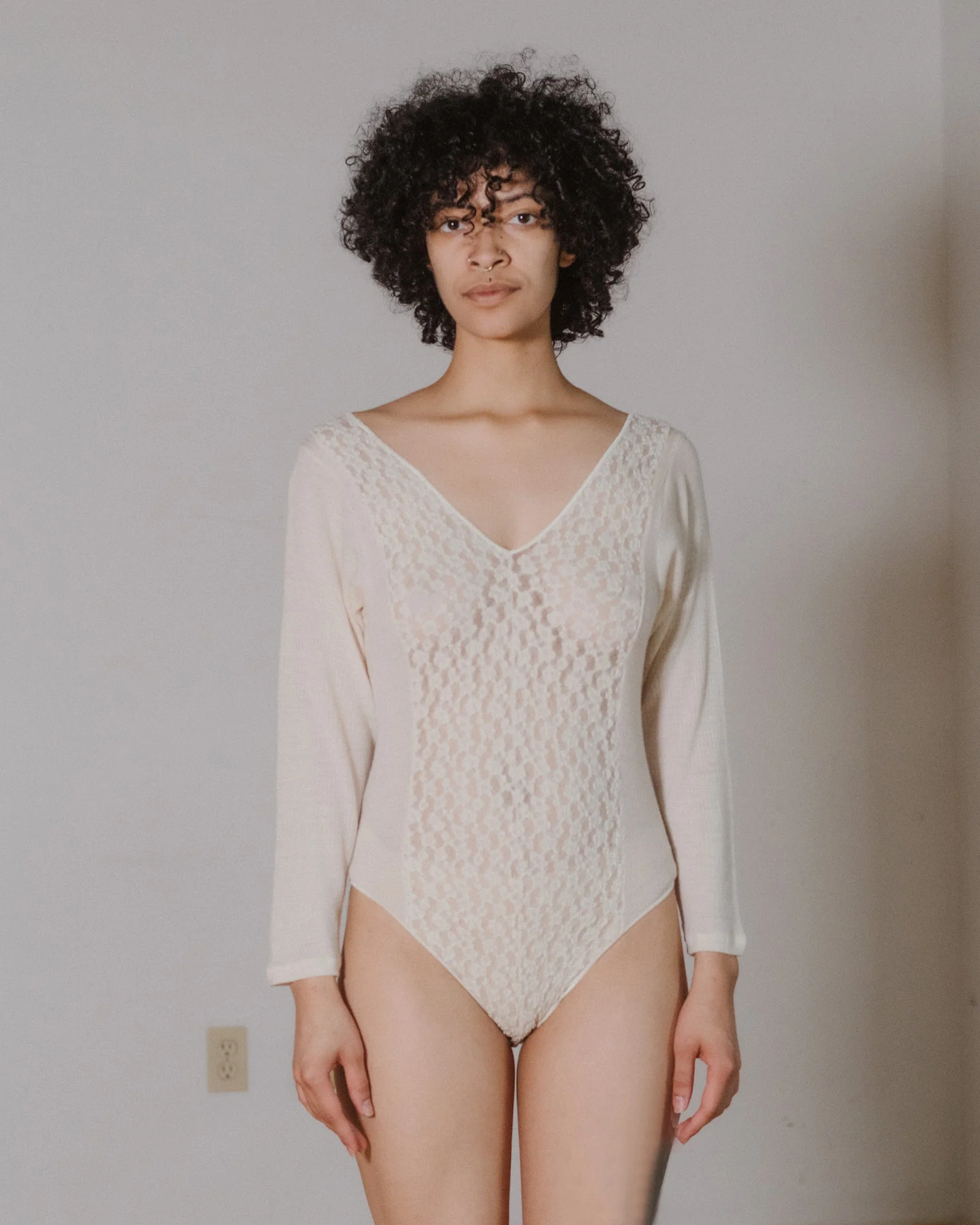 BASERANGE 25 Spring/Summer New Trend Long Sleeve Bodysuit BAS-ONCRL-LA-SP25-UNDYED - Image 9