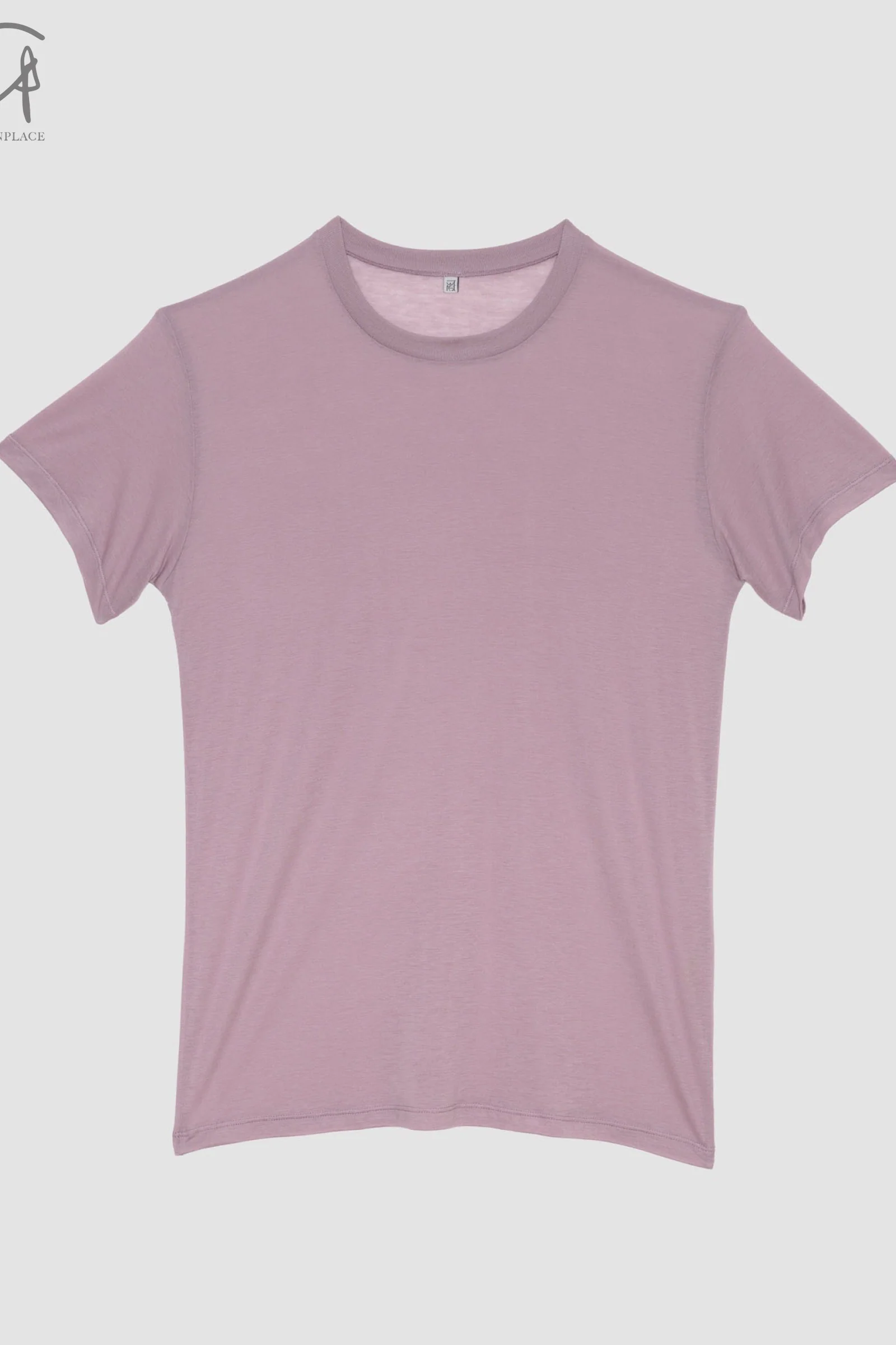BASERANGE Classic Bamboo Fiber and Cotton Slim Fit T-shirt Series Collection Round Neck Bottoming Shirt France BAS-TOCT-BL-AU24-ZI Purple - Image 5