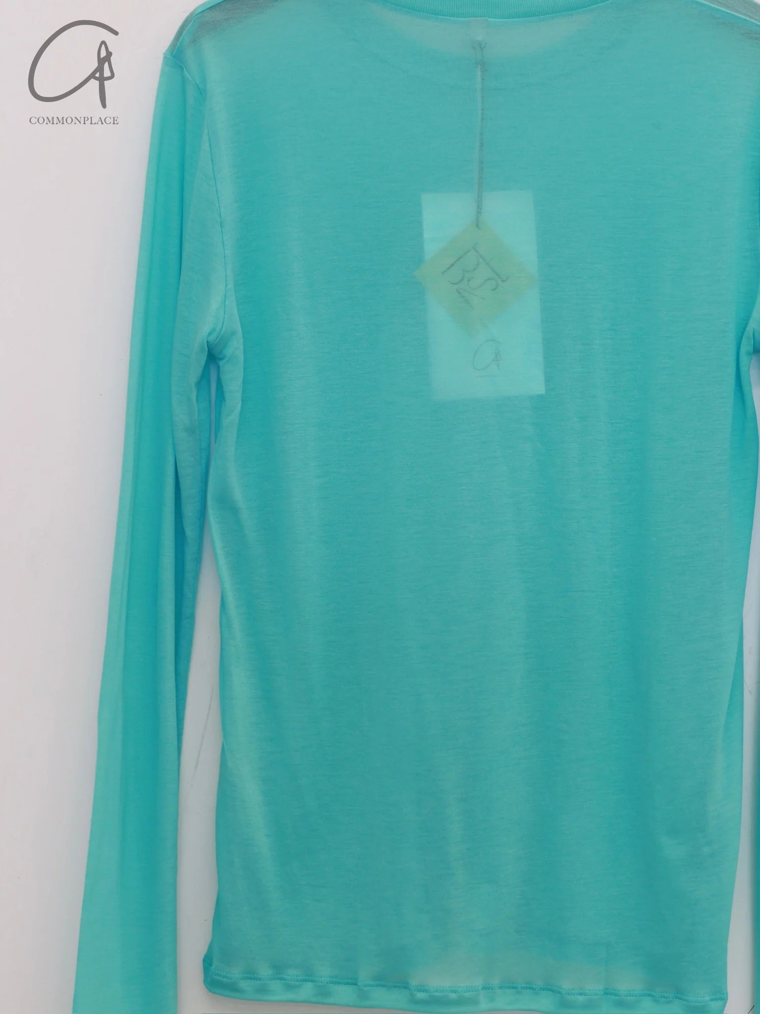 BASERANGE Classic Bamboo Fiber Bamboo Cotton Long Sleeve T-Shirt Collection Round Neck Bottoming Shirt France BAS-TOLS-BL-SP25-LSS Turquoise TOLS-BL-000 - Image 3
