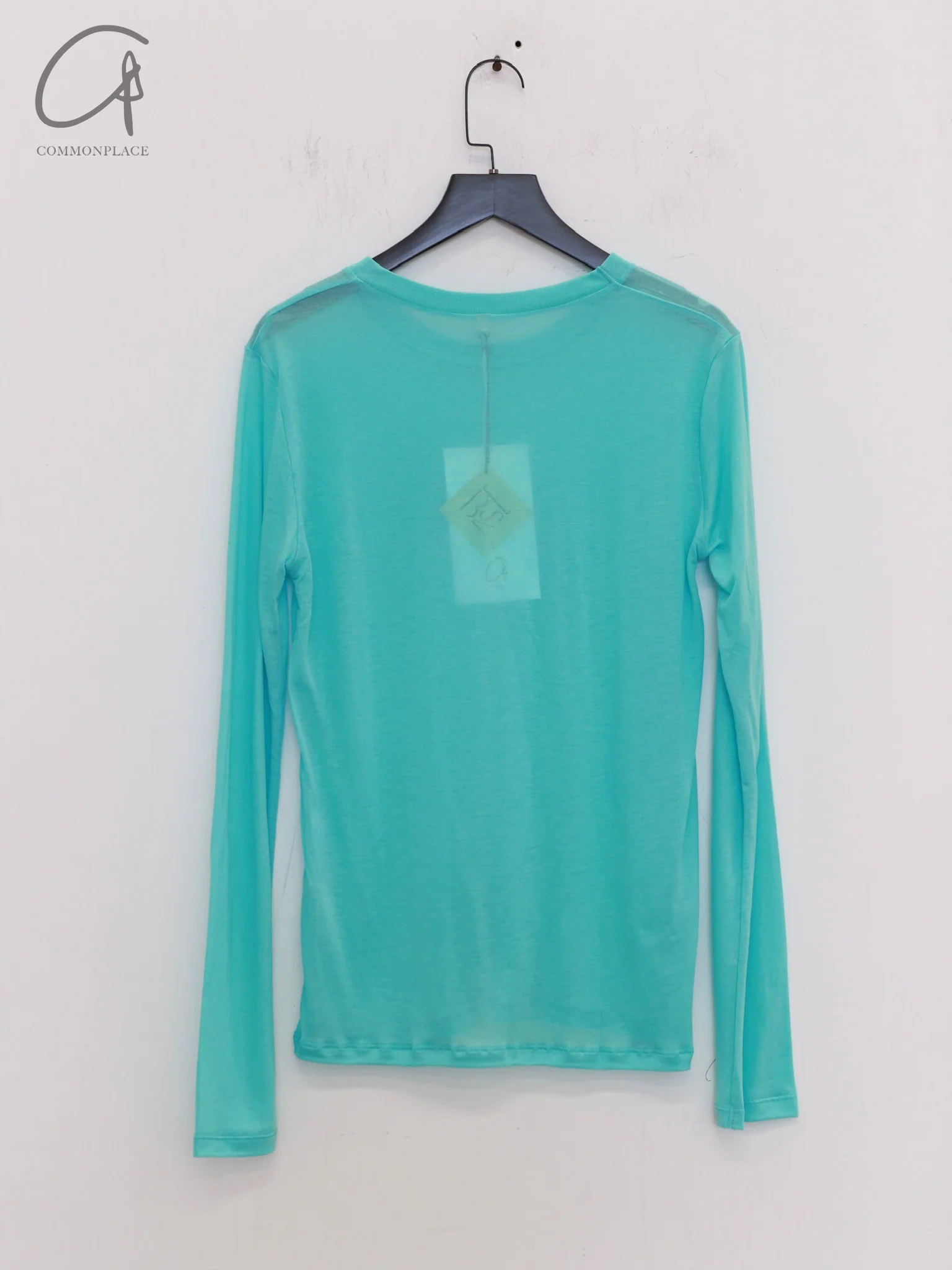 BASERANGE Classic Bamboo Fiber Bamboo Cotton Long Sleeve T-Shirt Collection Round Neck Bottoming Shirt France BAS-TOLS-BL-SP25-LSS Turquoise TOLS-BL-000 - Image 4
