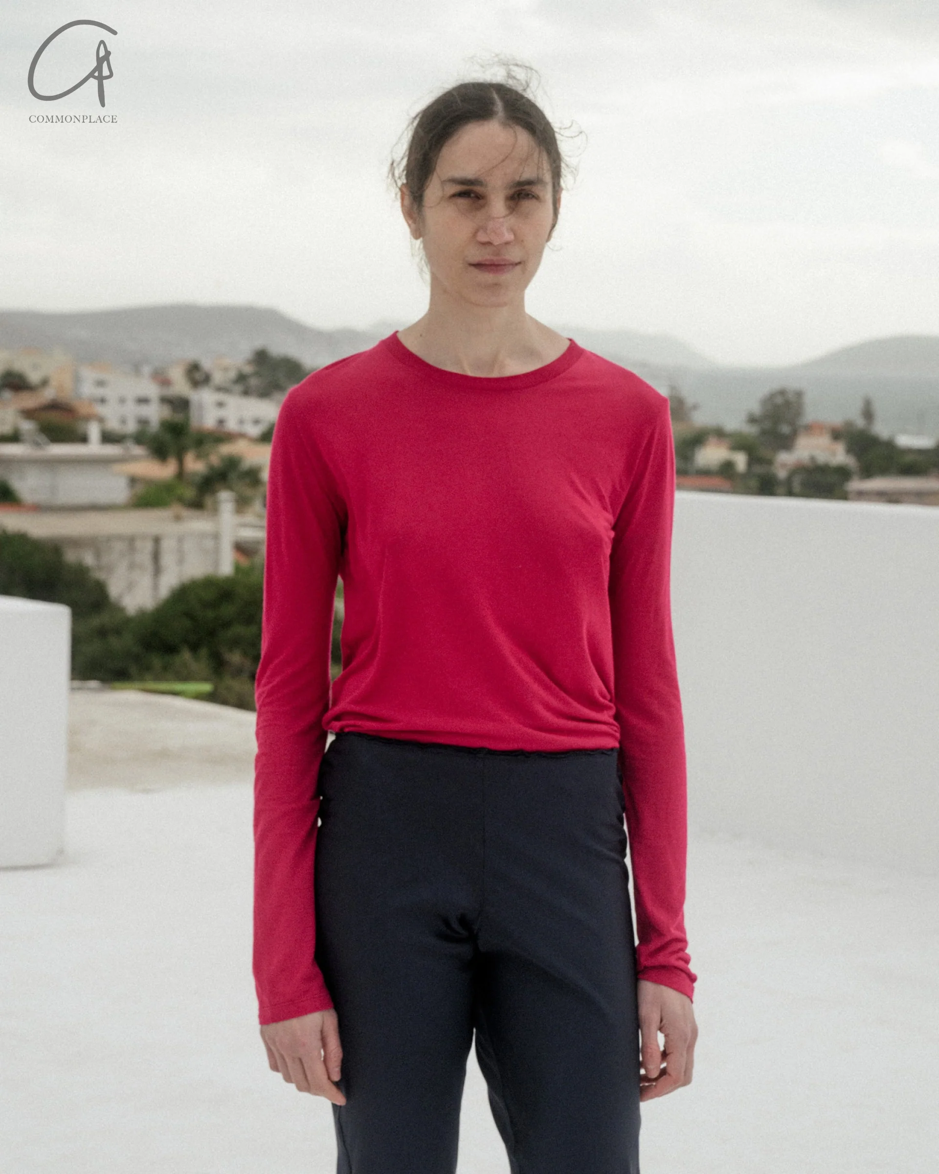 BASERANGE Classic Bamboo Fiber Bamboo Cotton Long Sleeve T-Shirt Series Collection Round Neck Bottoming Shirt France BAS-TOLS-BA-WI24-FUSHIA TOLS-BL-000 FUSHIA TOLS-BA-WI24 - Image 6
