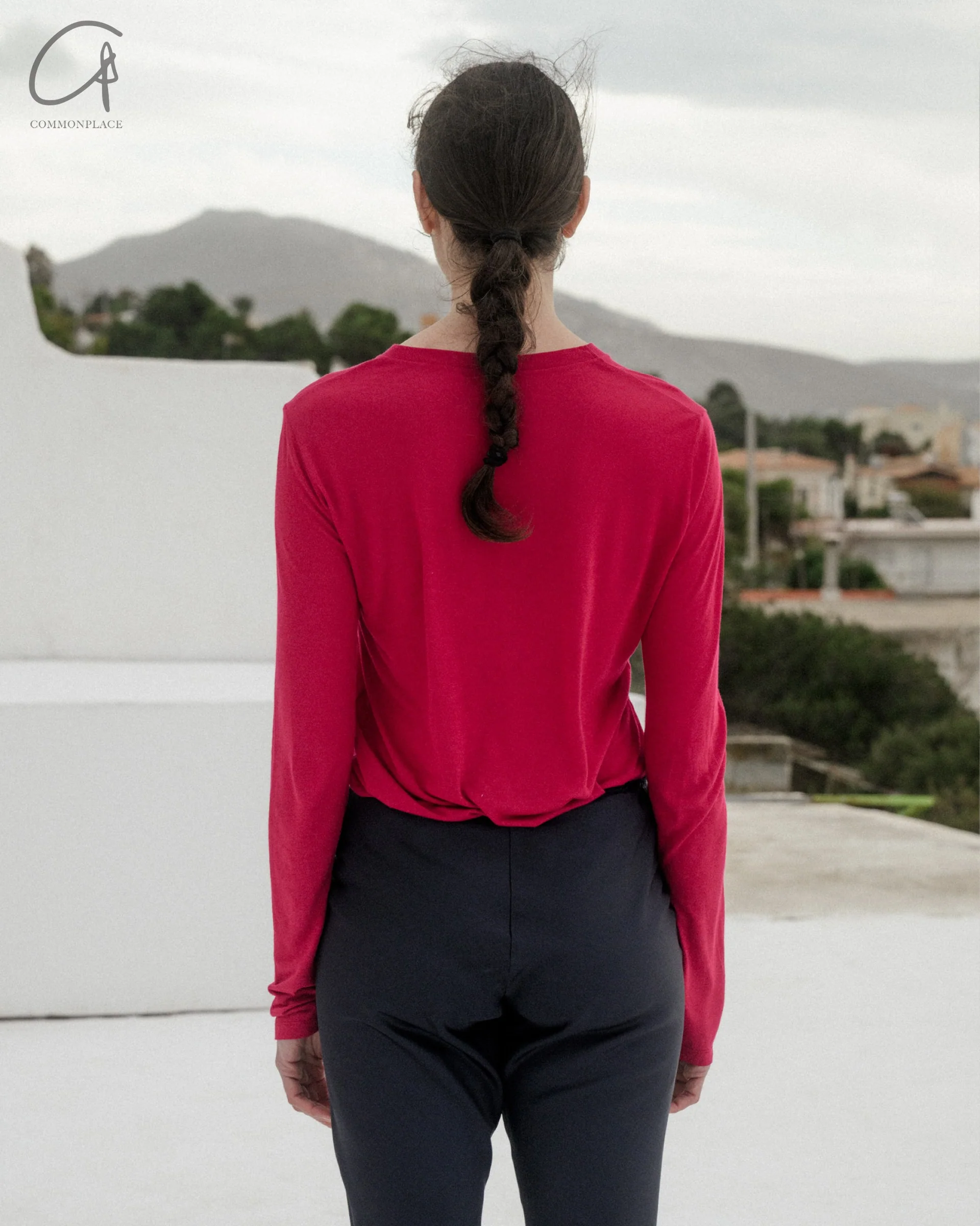 BASERANGE Classic Bamboo Fiber Bamboo Cotton Long Sleeve T-Shirt Series Collection Round Neck Bottoming Shirt France BAS-TOLS-BA-WI24-FUSHIA TOLS-BL-000 FUSHIA TOLS-BA-WI24 - Image 7