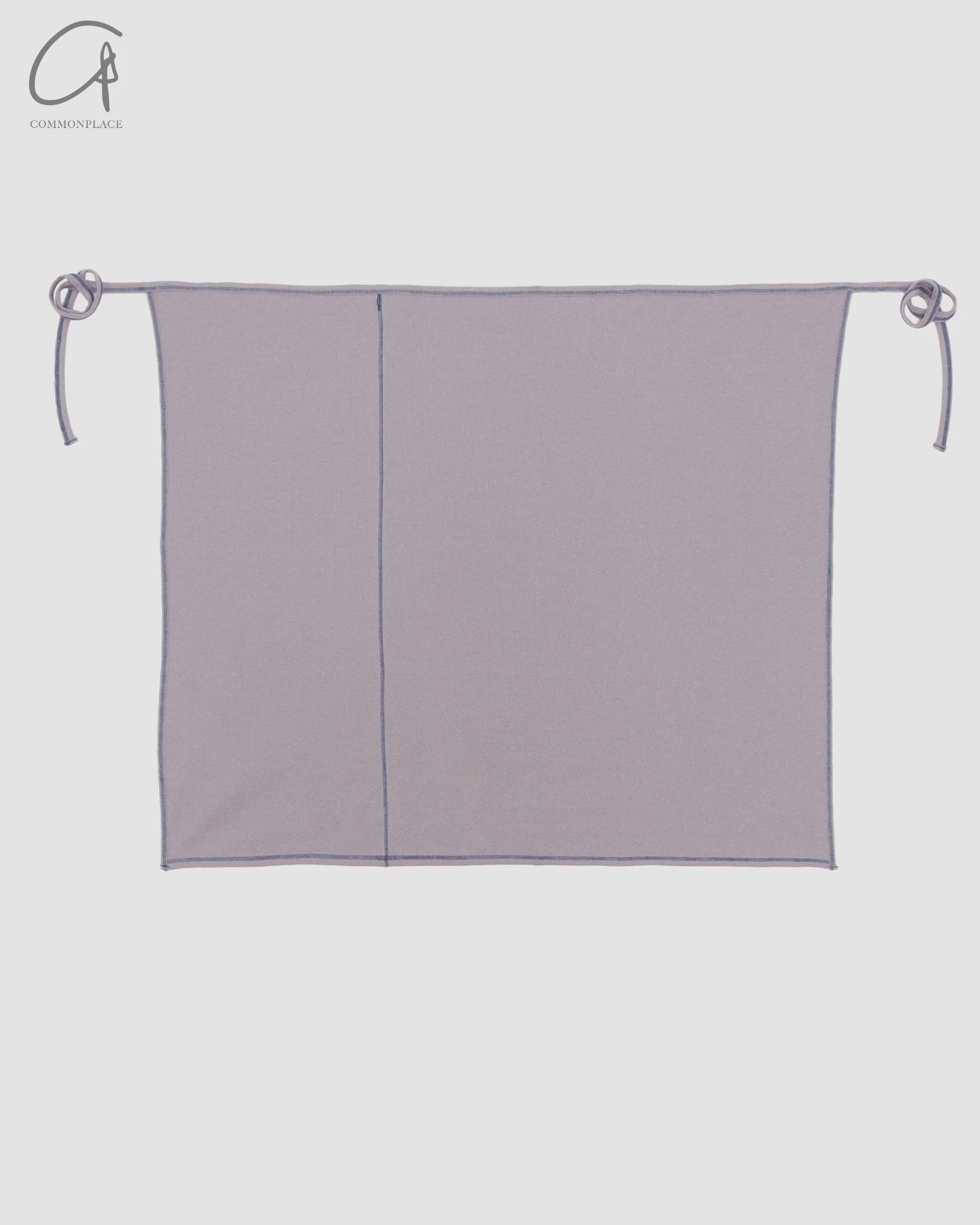 BASERANGE Cotton and Linen Ribbed Wrap Skirt Portugal BAS-SKGW-CH-WI24-HL Gray Blue - Image 10