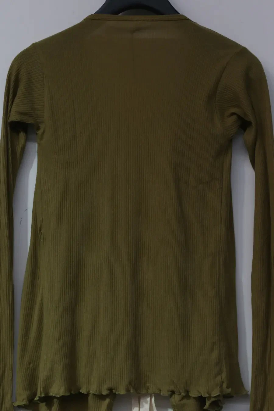 BASERANGE Cotton Long Sleeve Cardigan TTOW-RB-WI21 Green - Image 6