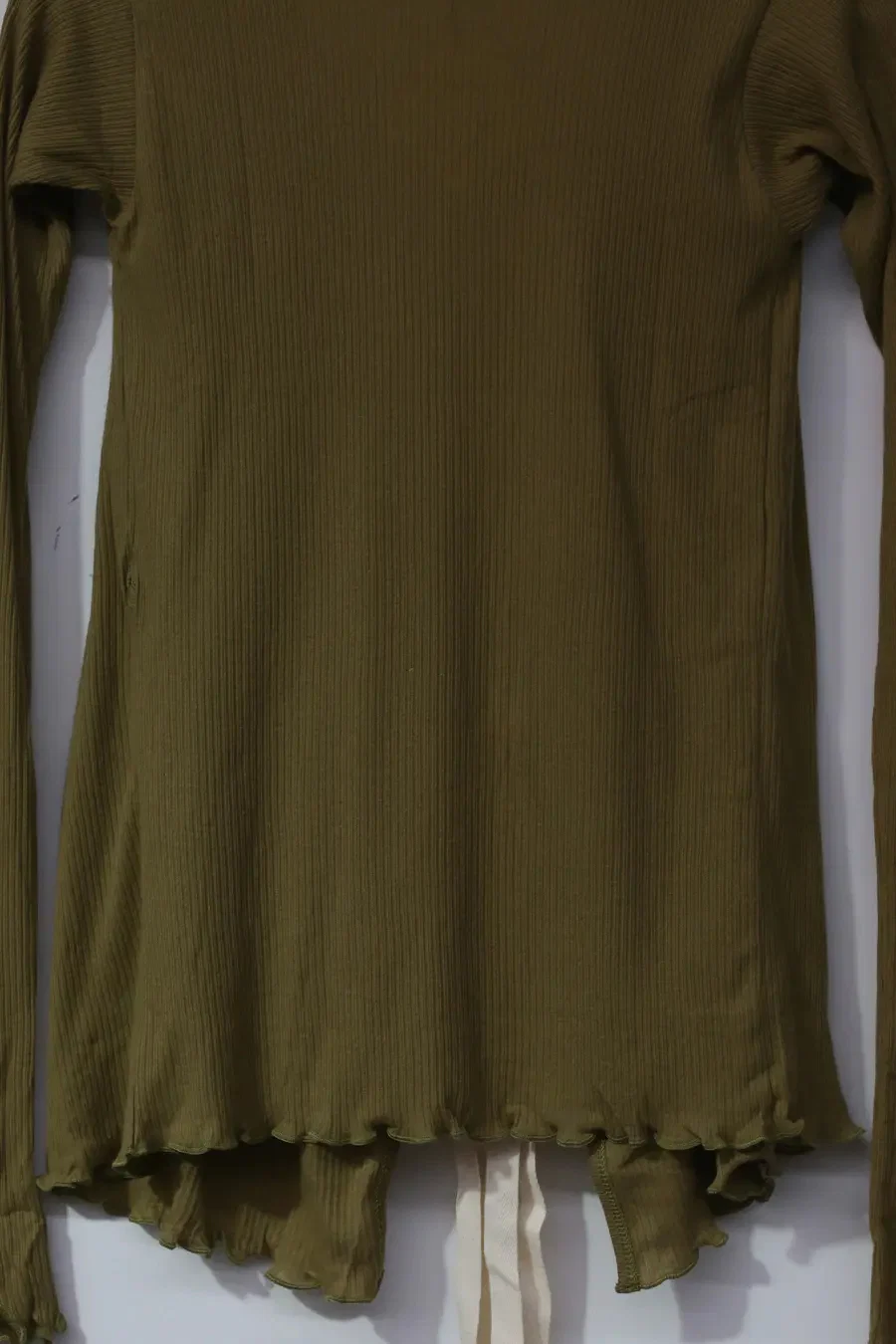 BASERANGE Cotton Long Sleeve Cardigan TTOW-RB-WI21 Green - Image 7