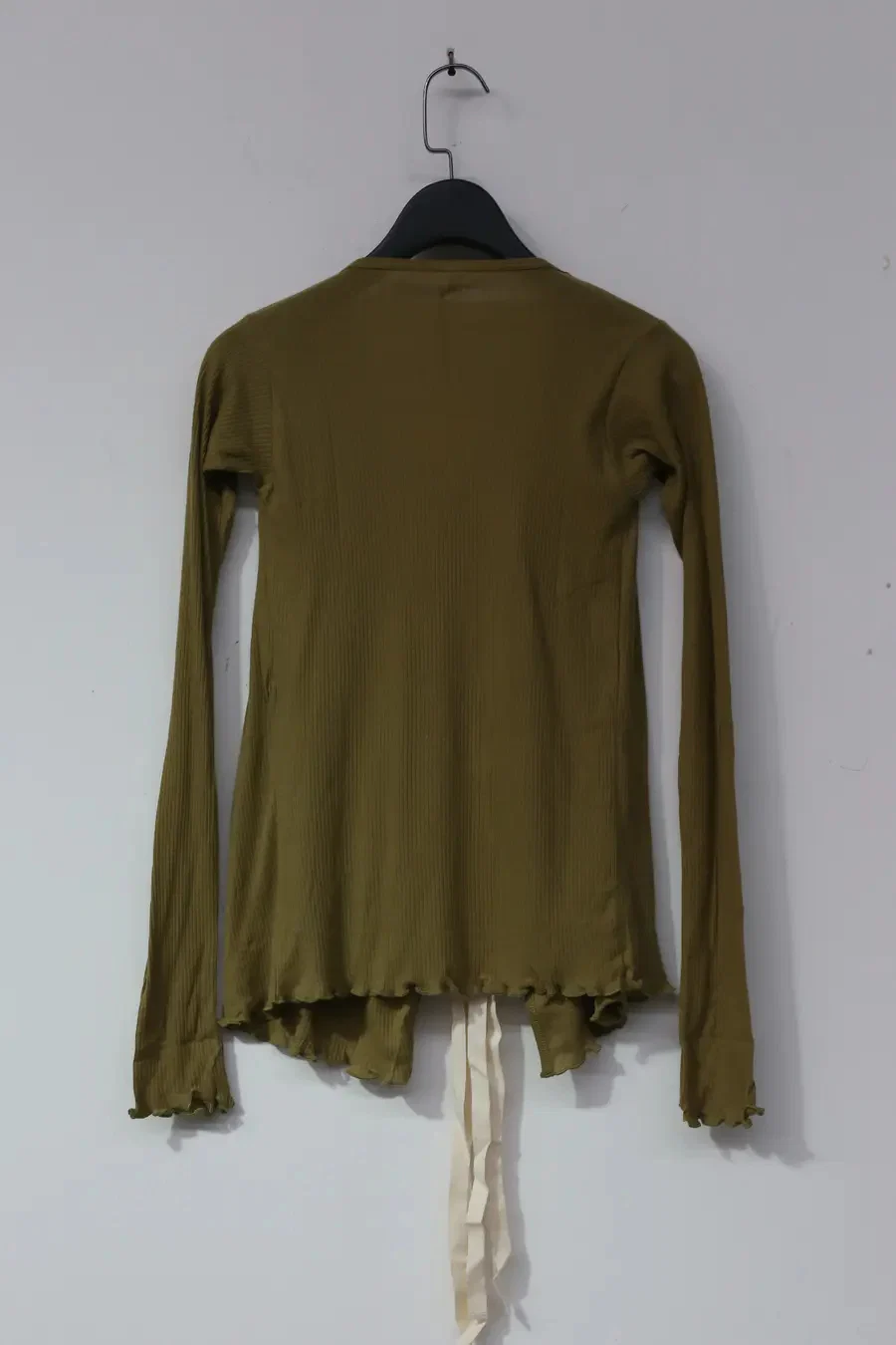 BASERANGE Cotton Long Sleeve Cardigan TTOW-RB-WI21 Green - Image 8