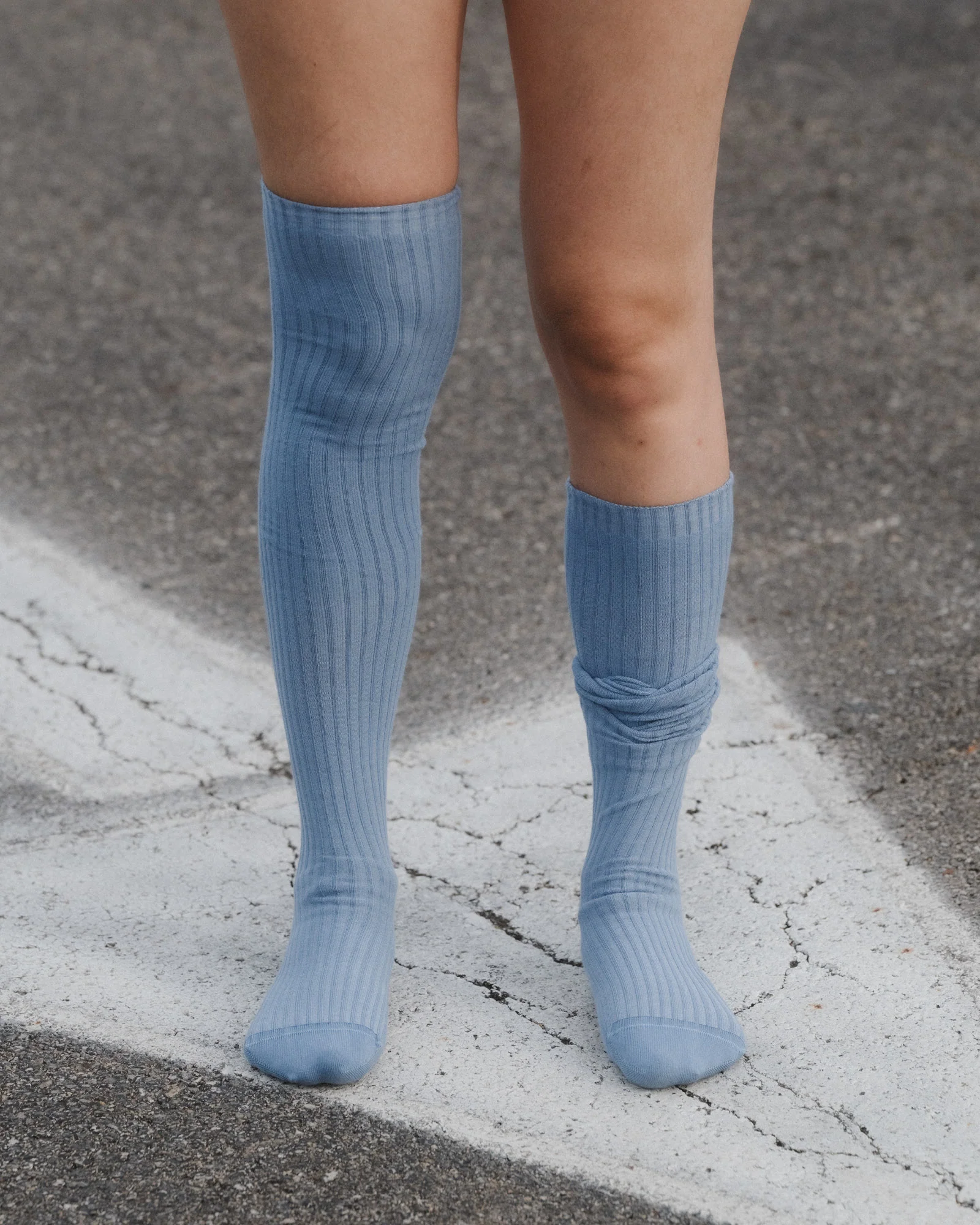 BASERANGE Cotton Stockings Middle Socks KOK KTOK Series France BBAS-KOK-CR-SP25-HELM BLUE KOK KTOK - Image 3