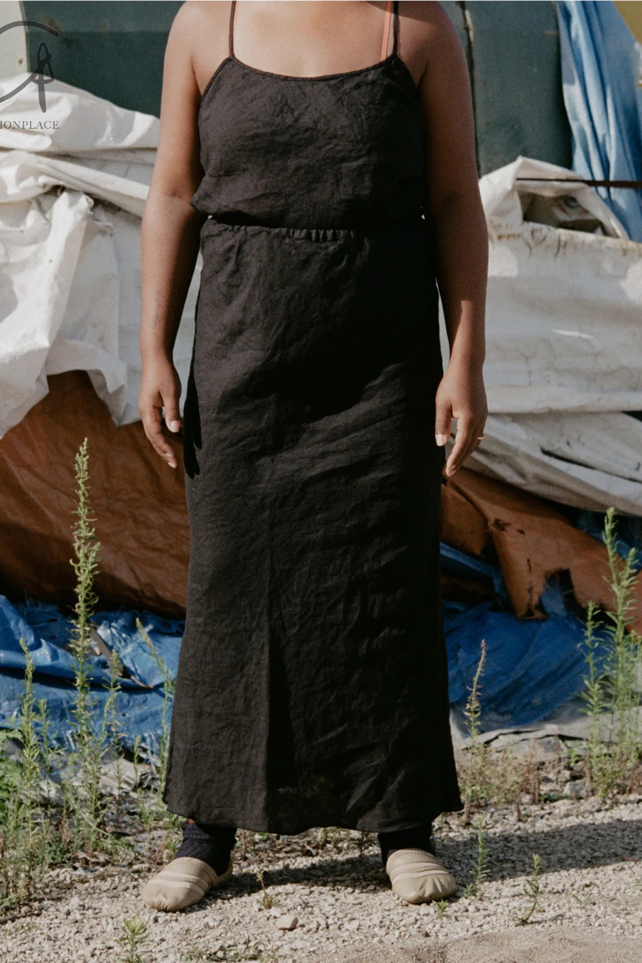 BASERANGE Linen Skirt Portugal BAS-SKDY-SL-000-HEI Black - Image 12
