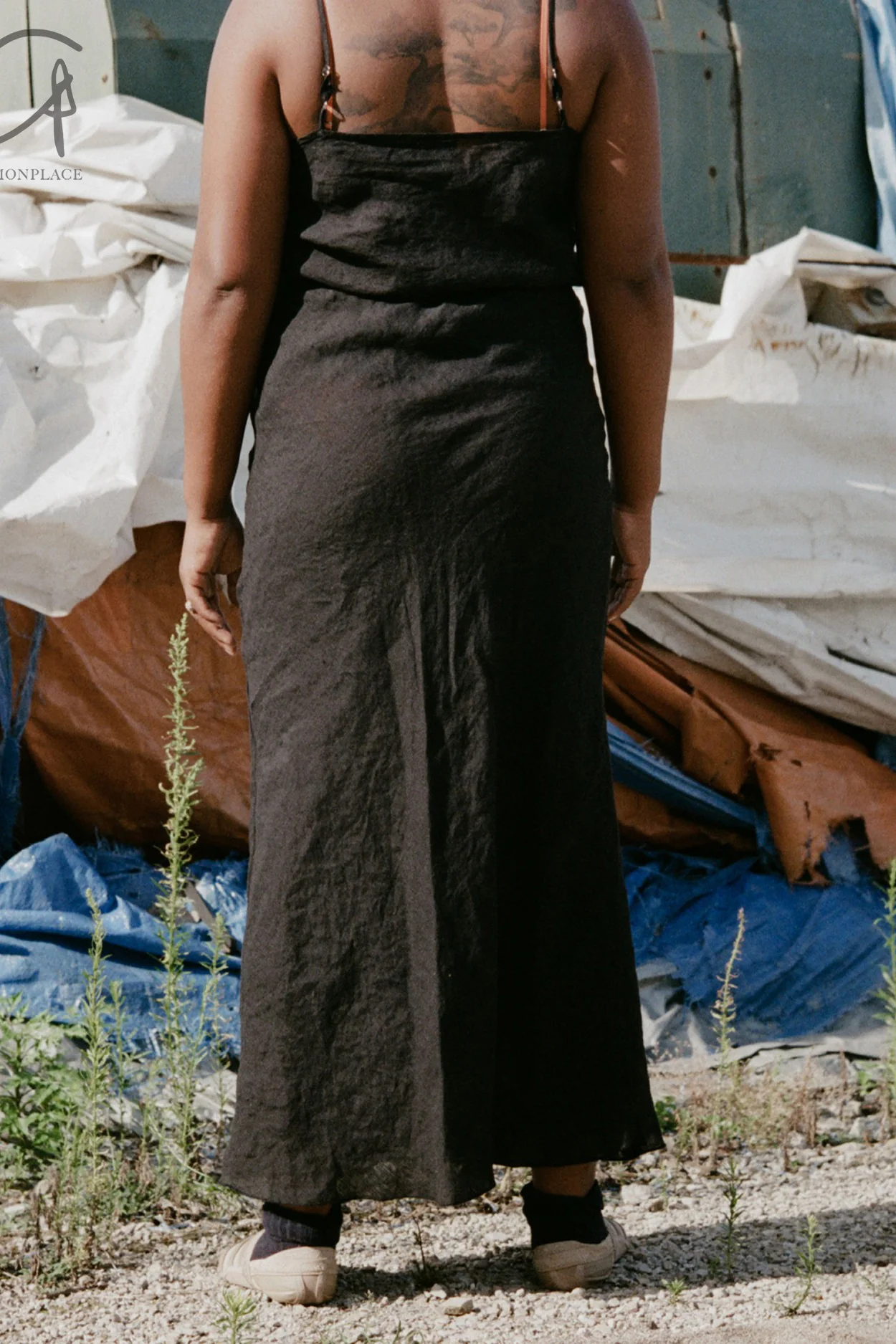 BASERANGE Linen Skirt Portugal BAS-SKDY-SL-000-HEI Black - Image 13