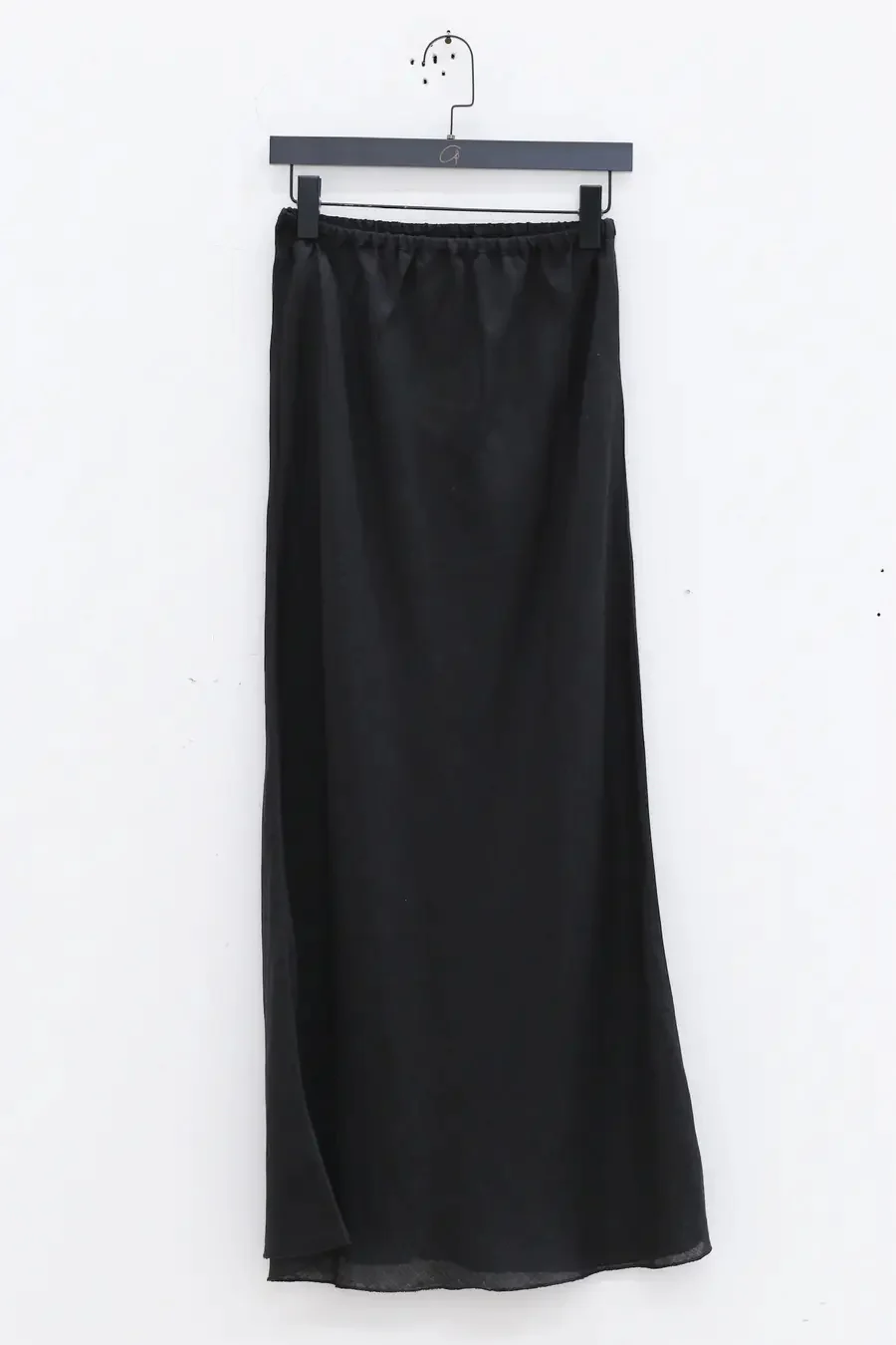 BASERANGE Linen Skirt Portugal BAS-SKDY-SL-000-HEI Black - Image 4