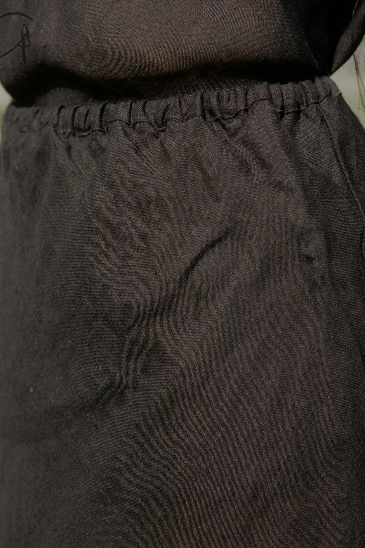 BASERANGE Linen Skirt Portugal BAS-SKDY-SL-000-HEI Black - Image 8