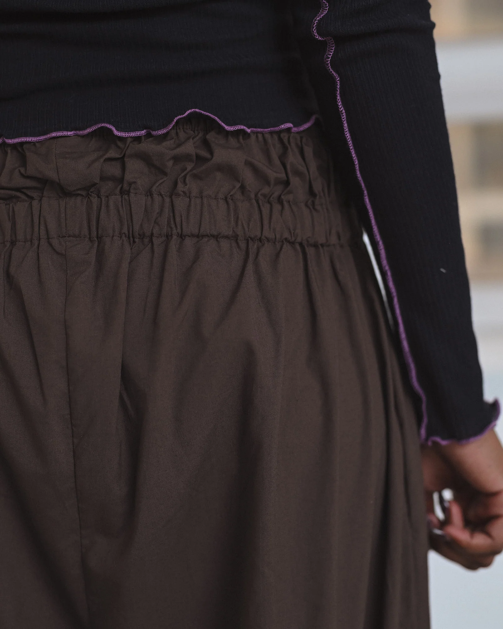 BASERANGE Fall/Winter 2025: TIN PANTS Canvas Pants BAS-PATI-PO-AU25-MARA BROWN - Image 7