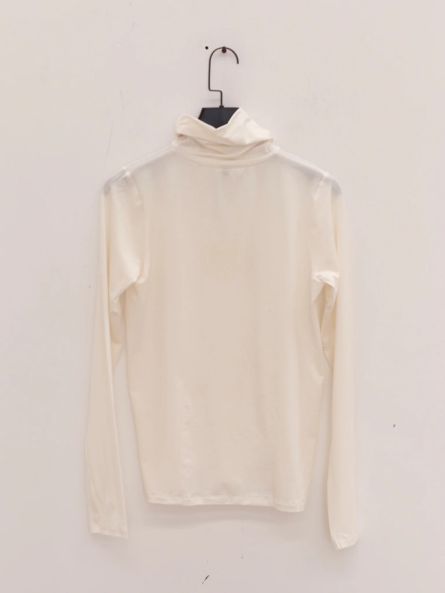 BASERANGE French bamboo fiber high collar T-shirt top soft and comfortable skin-friendly BAS-TOTN-BL-000-UNDYED - Image 4
