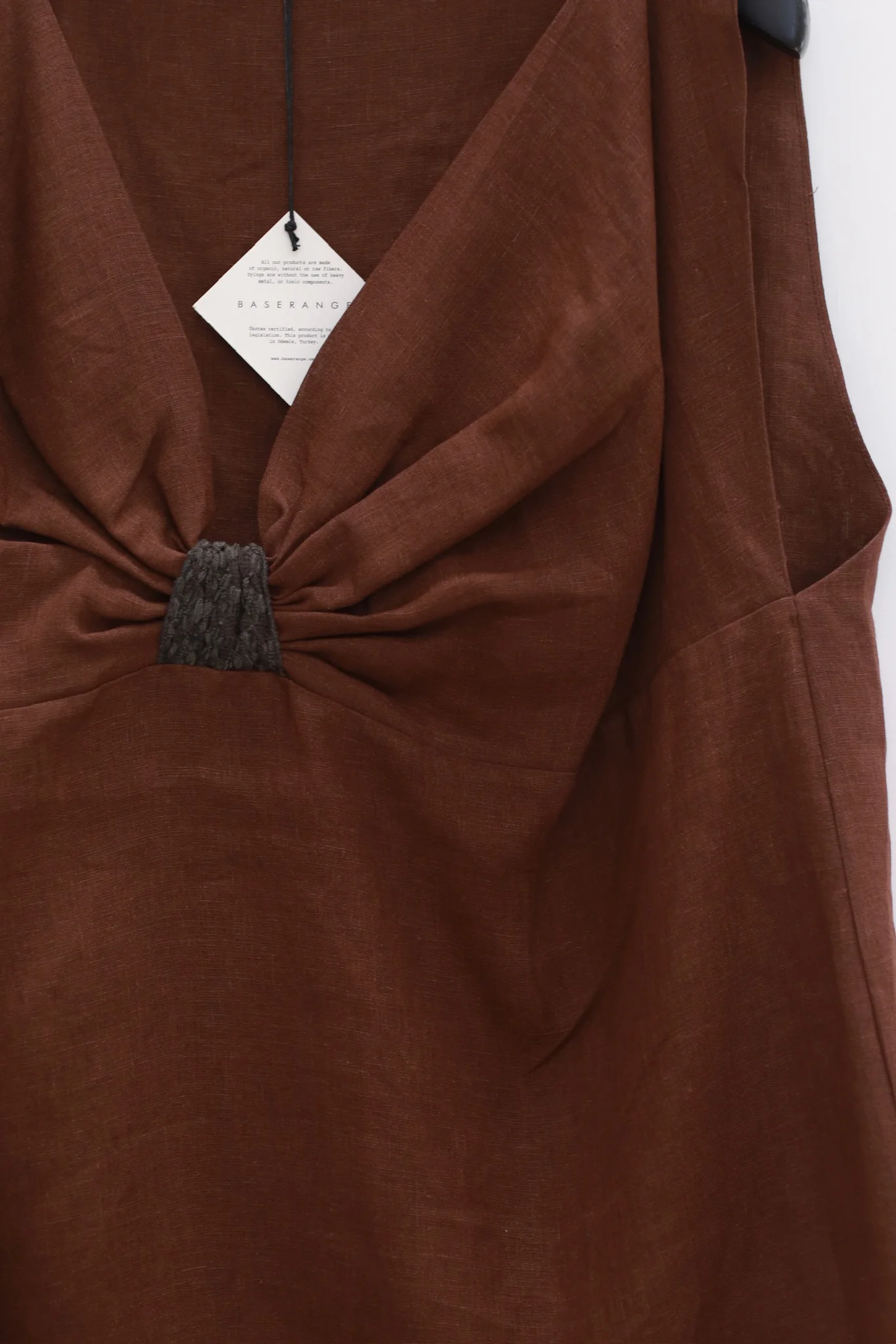 BASERANGE French Silk Linen SEPIA Tops Casual Pants BAS-TOSE-LI-SU25-BAKKE BROWN Tops - Image 2