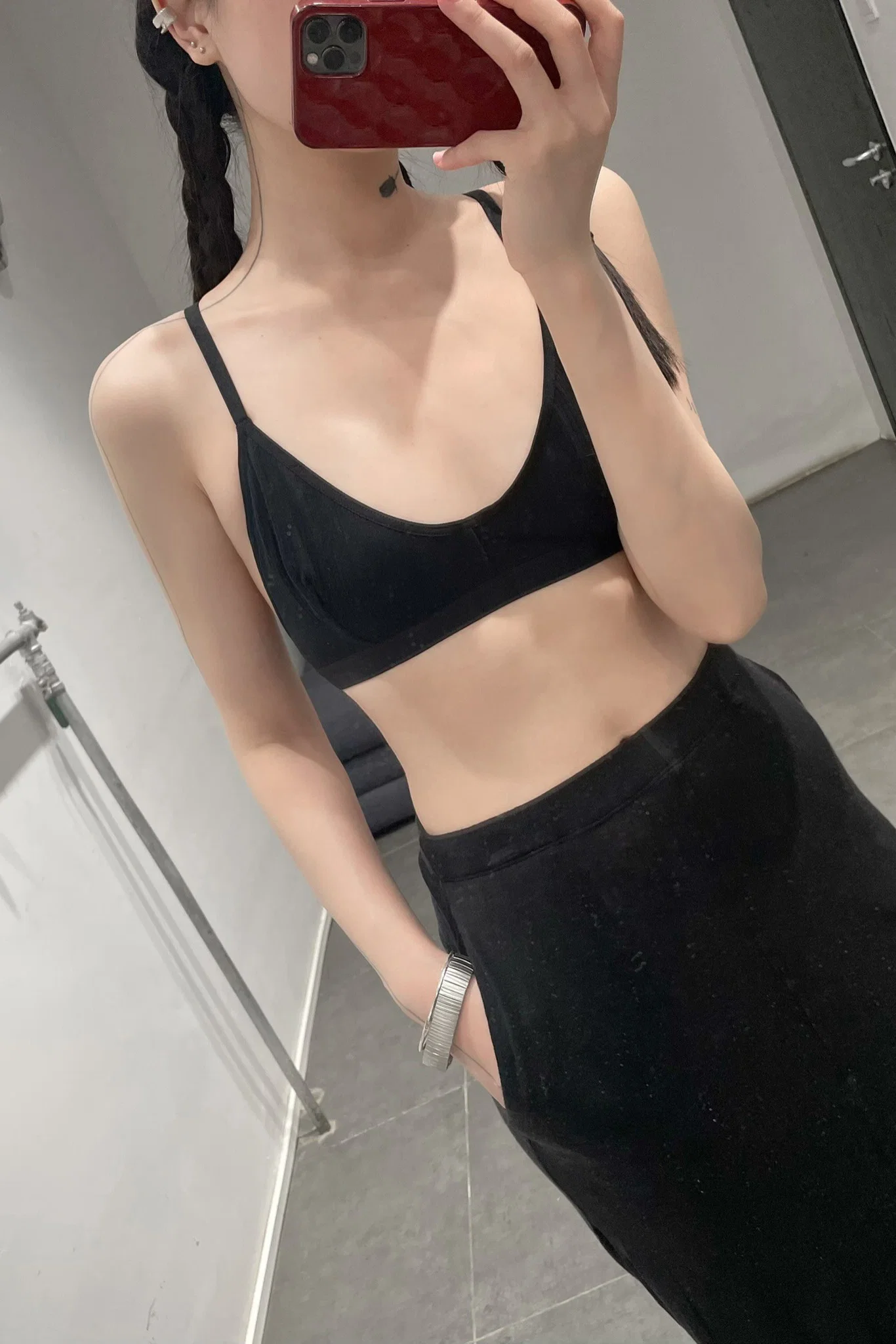 BASERANGE knitted stretch bra BRXX black - Image 3