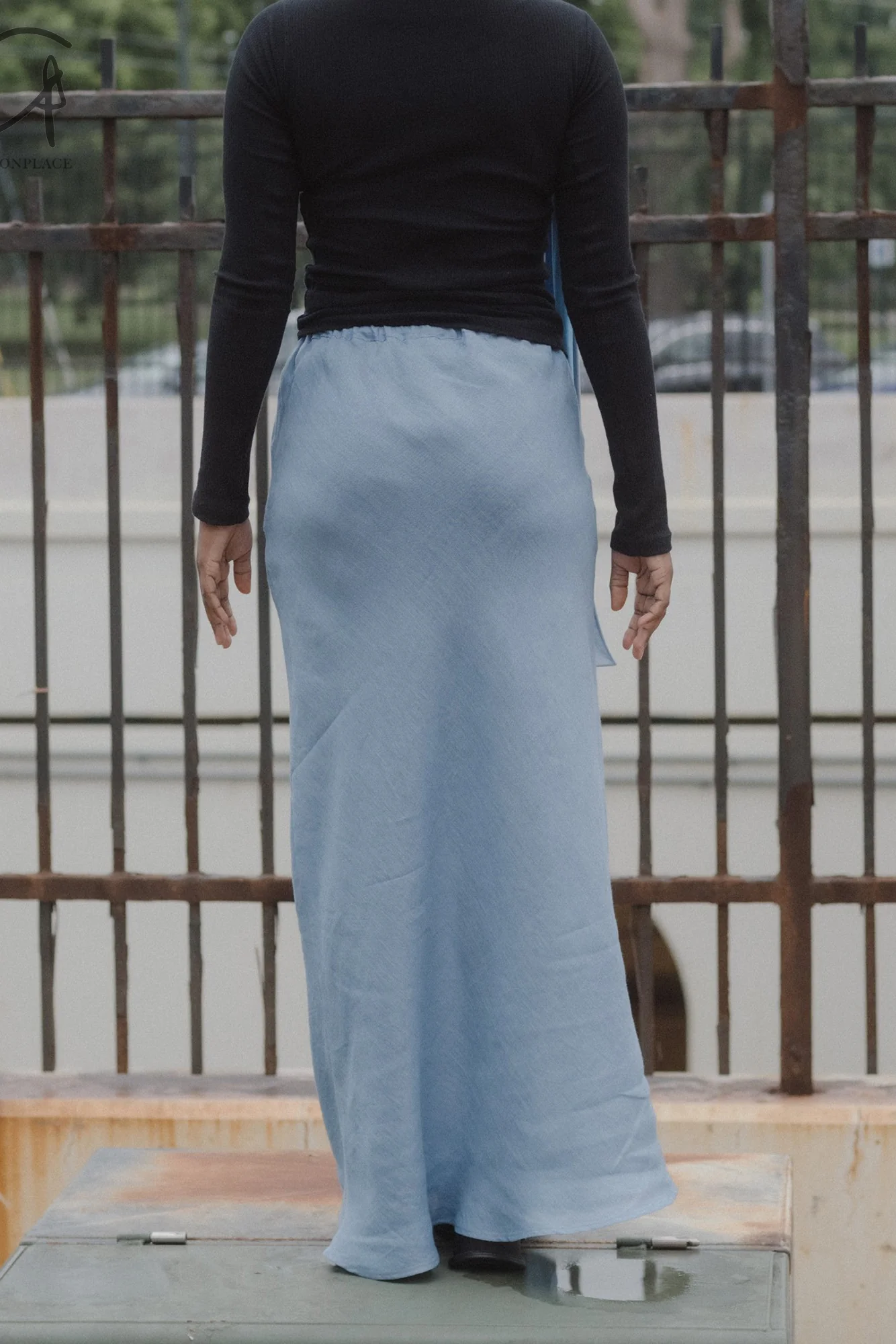 BASERANGE Linen Skirt Portugal BAS-SKDY-SL-SP25-TRUSS BLUE SKDY-SL-000 - Image 6