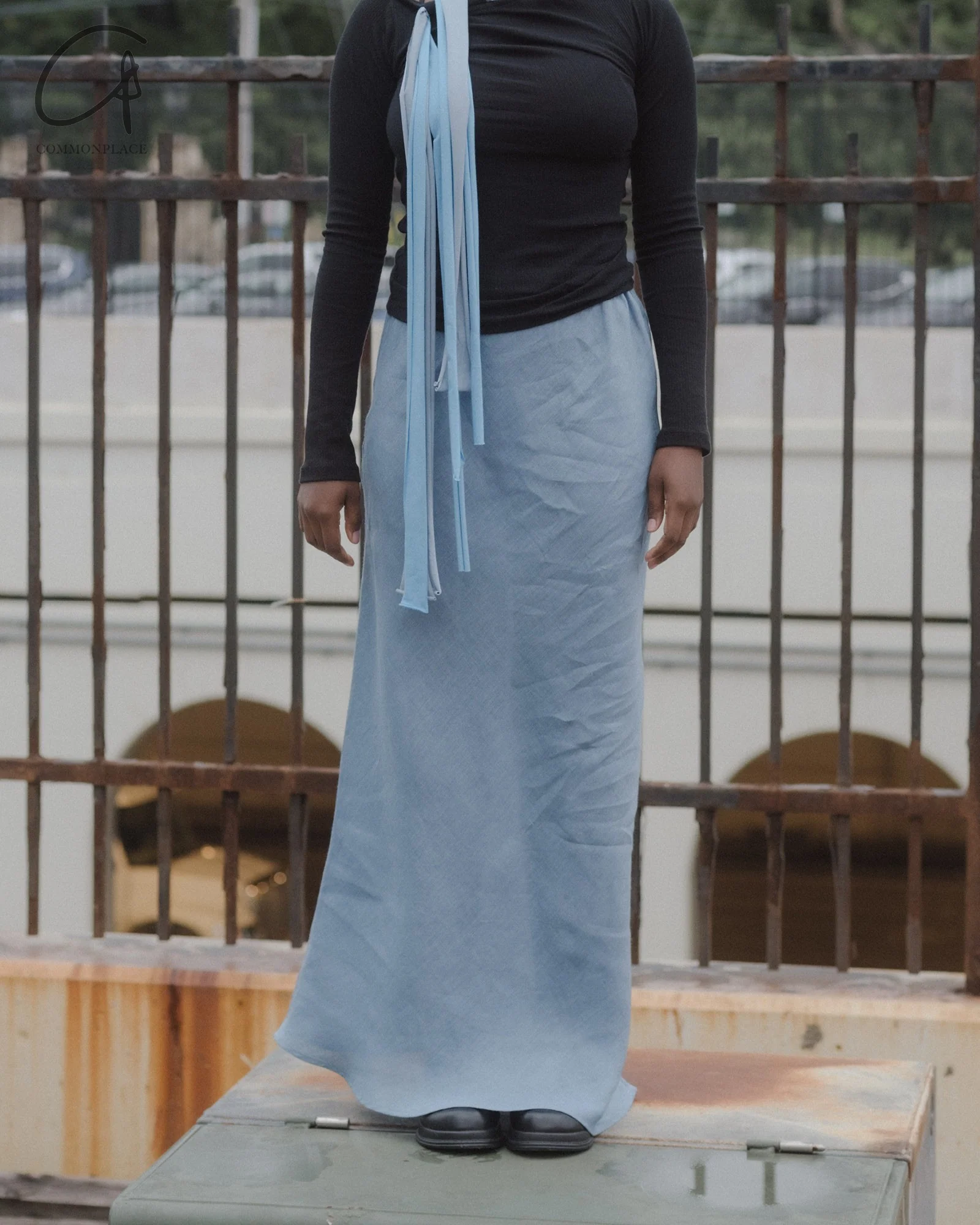 BASERANGE Linen Skirt Portugal BAS-SKDY-SL-SP25-TRUSS BLUE SKDY-SL-000 - Image 7