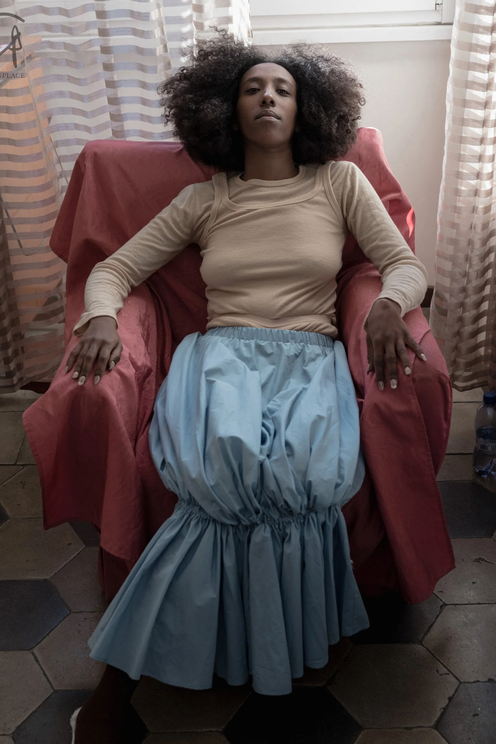 BASERANGE LUCE skirt SKLUC-PO-WI23 blue - Image 11