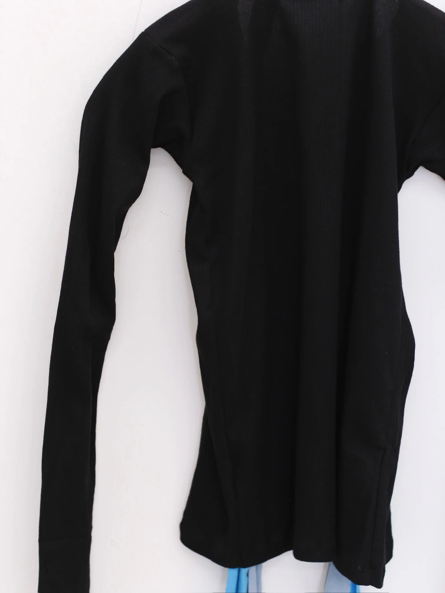 BASERANGE organic cotton ribbed cardigan France BAS-TOCC-RB-SP25-HEI BLACK - Image 7