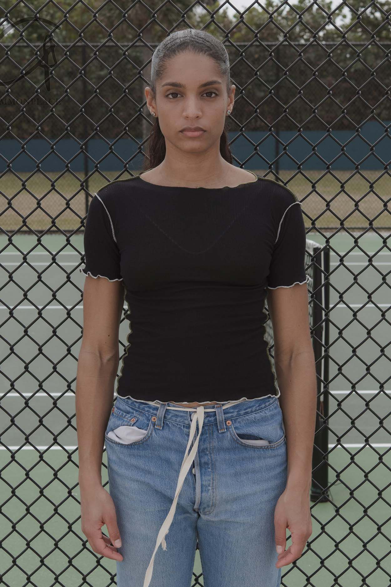 BASERANGE ribbed cotton short sleeve TTVS-RB-WI21 black - Image 6