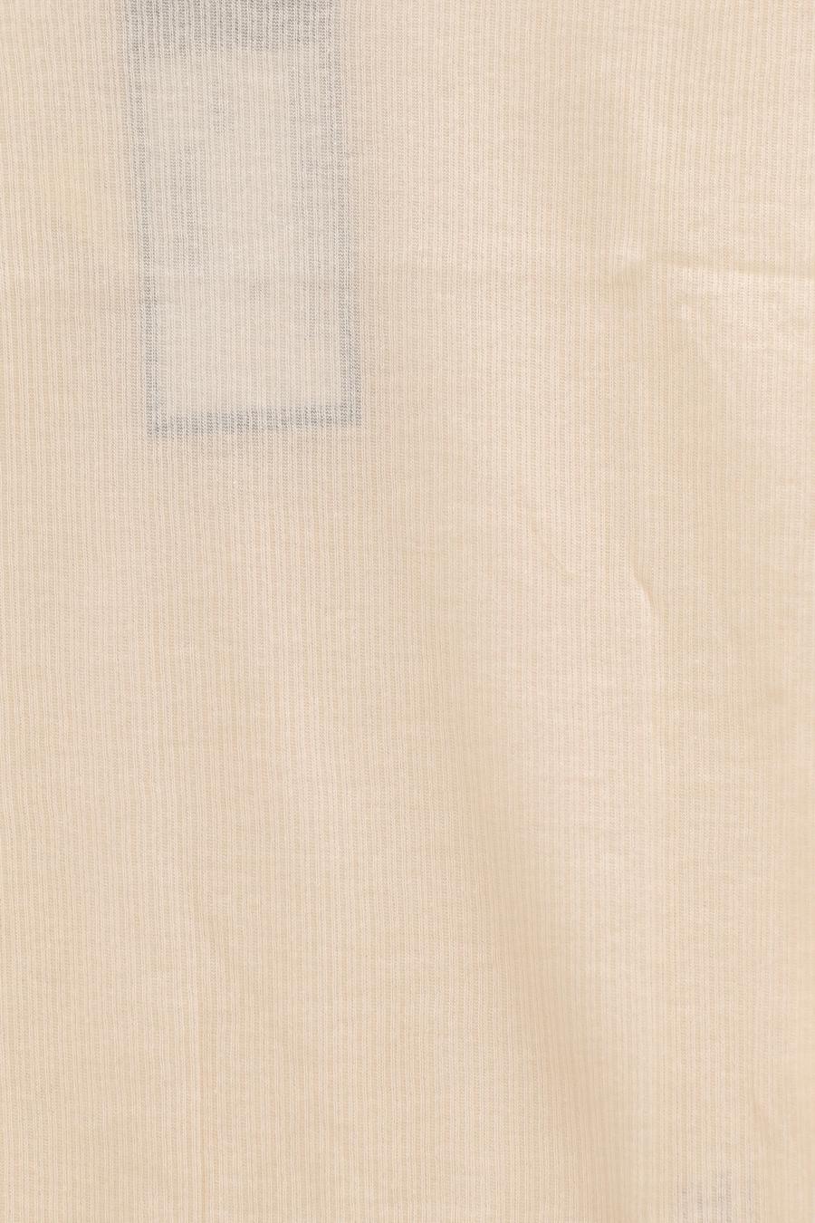 BASERANGE Round neck ruffled ribbed cotton T-shirt TOPA series collection France BAS-TOPA-WA-WI22-MIBAI Off-white TOPA-RB-000 - Image 8