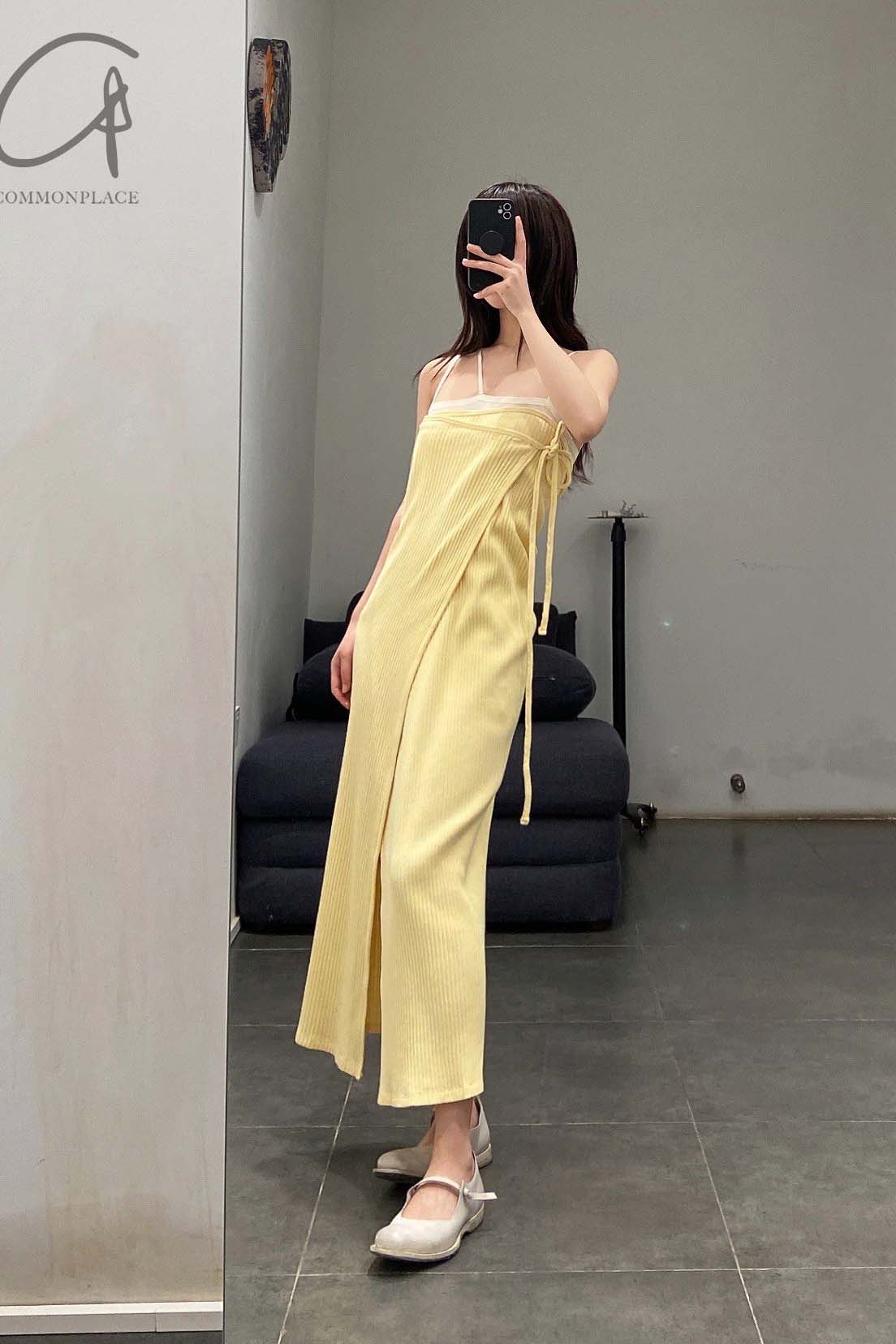 BASERANGE ribbed wool brig skirt SKBR-RIB-WI21 yellow - Image 20