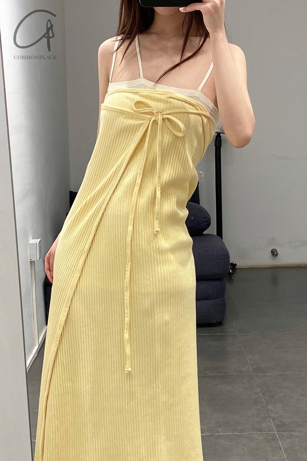 BASERANGE ribbed wool brig skirt SKBR-RIB-WI21 yellow - Image 21
