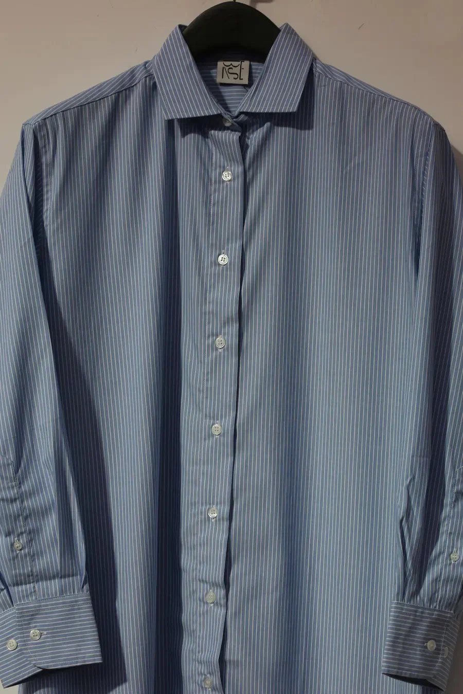 BASERANGE shirt dress SHOLDR striped blue - Image 2