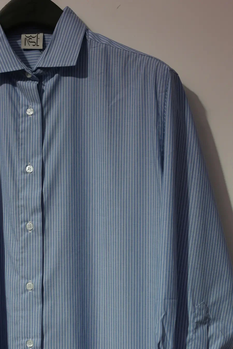 BASERANGE shirt dress SHOLDR striped blue - Image 3