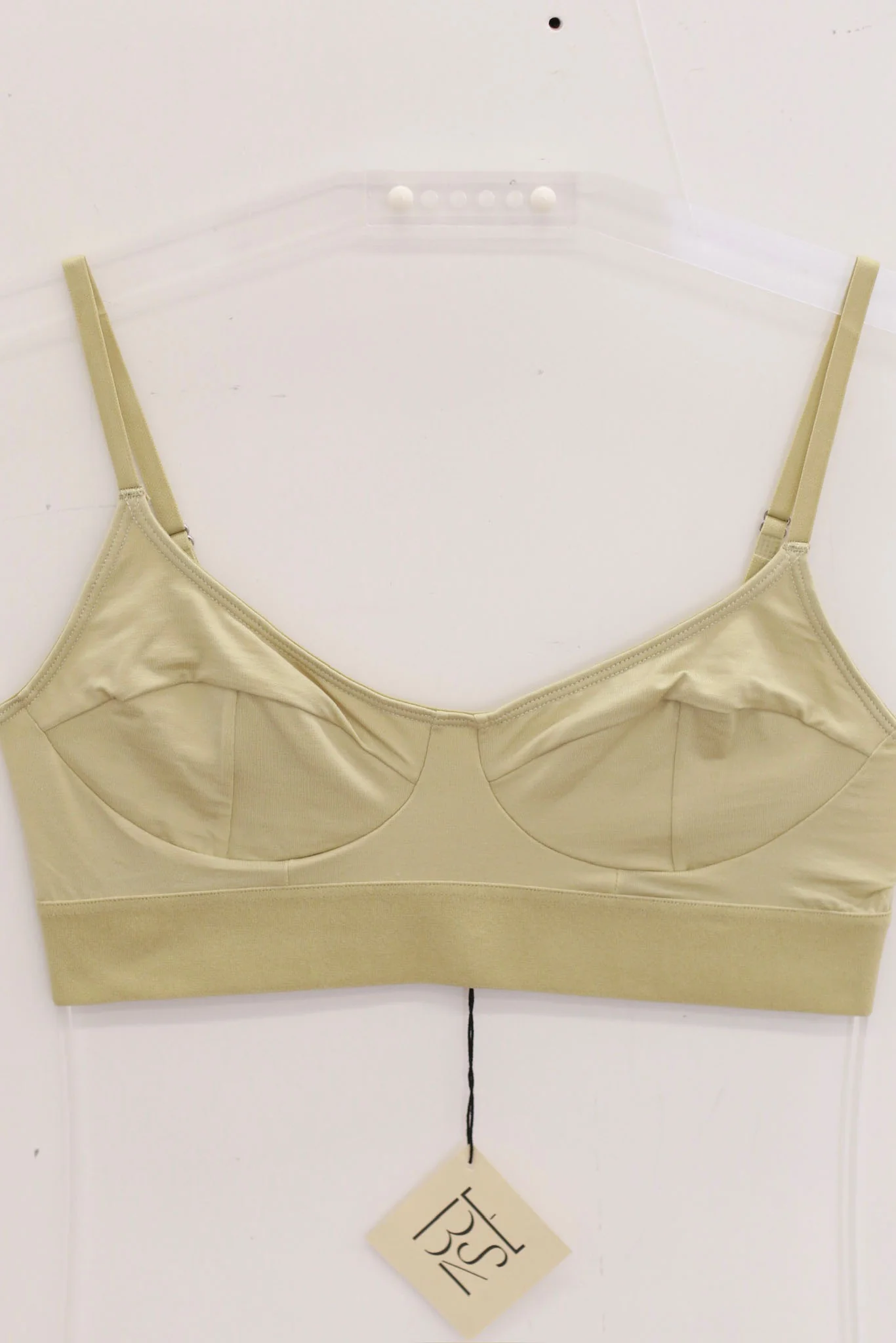 BASERANGE SOFT Collection Wire-Free Bamboo Fiber and Cotton Bras, France BAS-BRSO-BL-AU25-PIER GREEN - Image 2