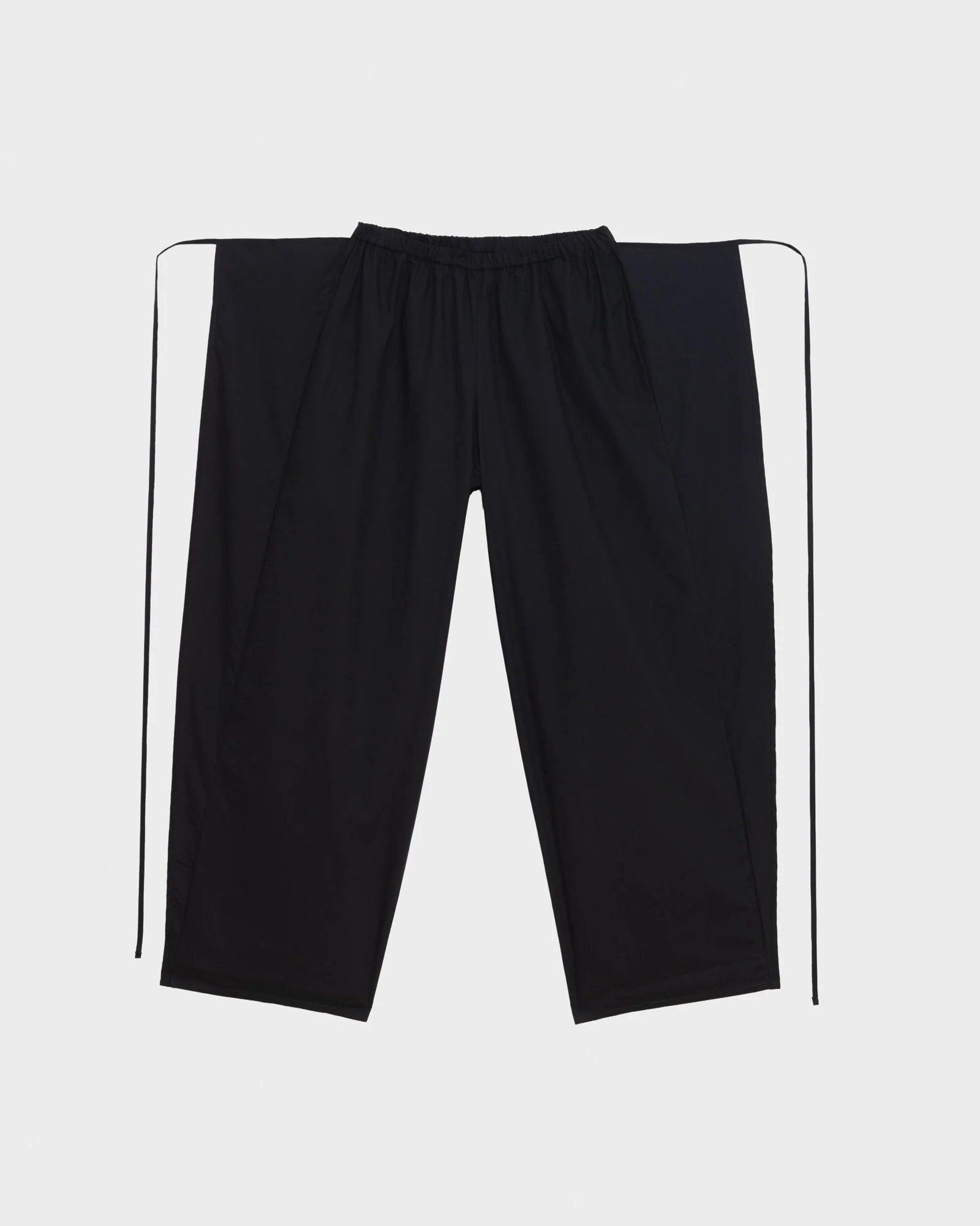 BASERANGE SP26 Organic Cotton Plain Weave Drawstring Pants, France BAS-PADC-PO-SP26-Black - Image 5