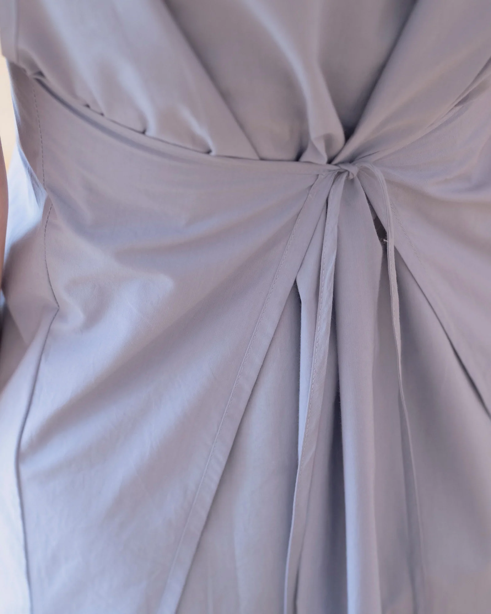 BASERANGE SP26 Organic Cotton Plain Weave Dress BAS-DRDC-PO-SP26-NB (NELSON BLUE) - Image 10