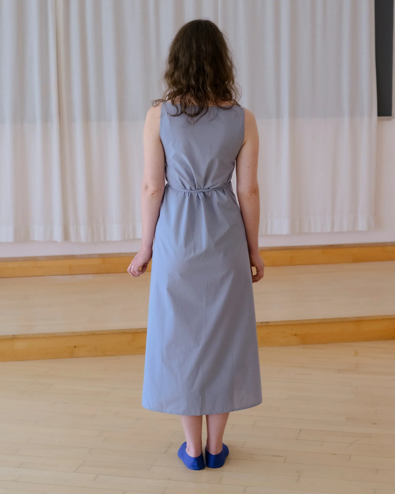 BASERANGE SP26 Organic Cotton Plain Weave Dress BAS-DRDC-PO-SP26-NB (NELSON BLUE) - Image 13