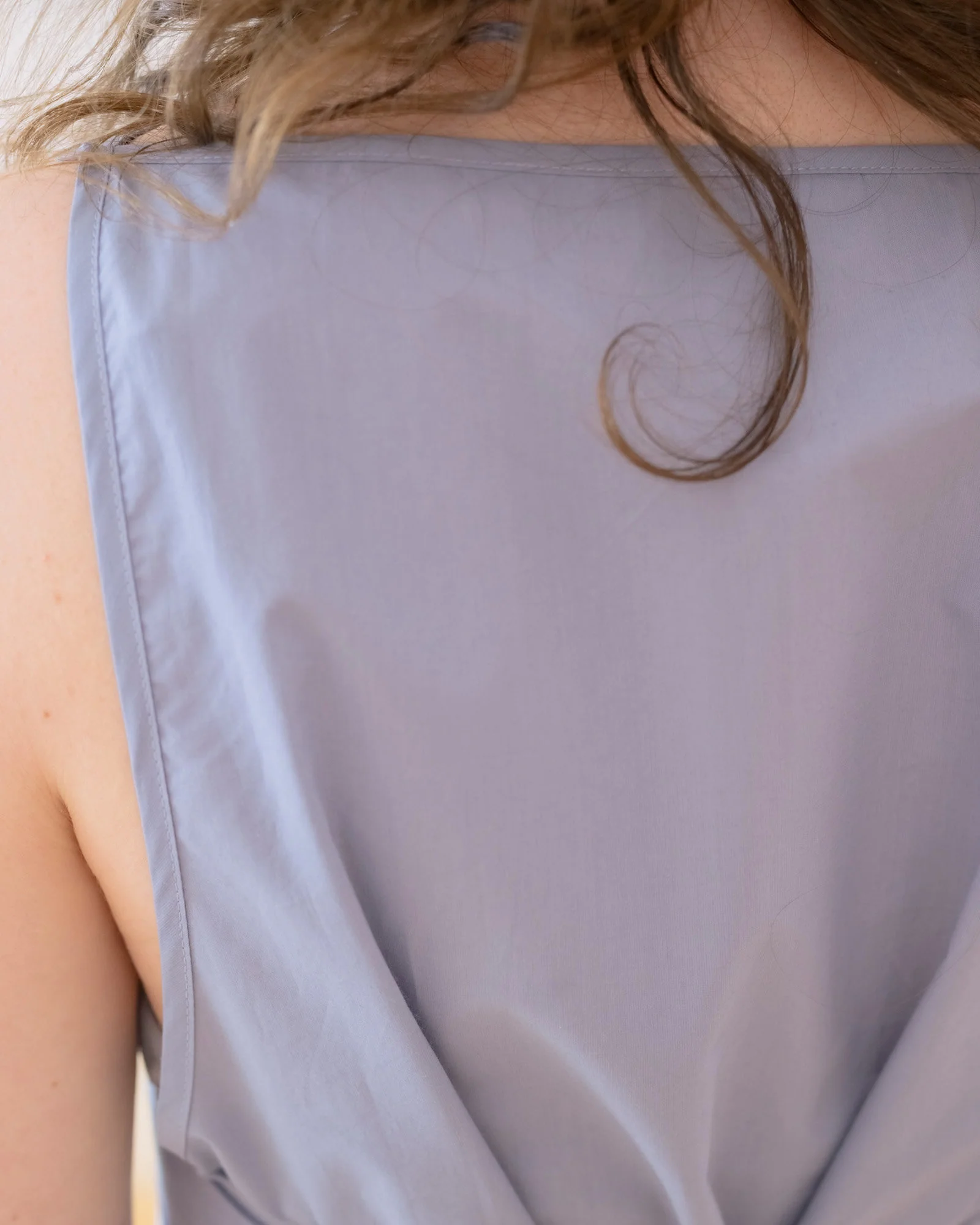 BASERANGE SP26 Organic Cotton Plain Weave Dress BAS-DRDC-PO-SP26-NB (NELSON BLUE) - Image 9