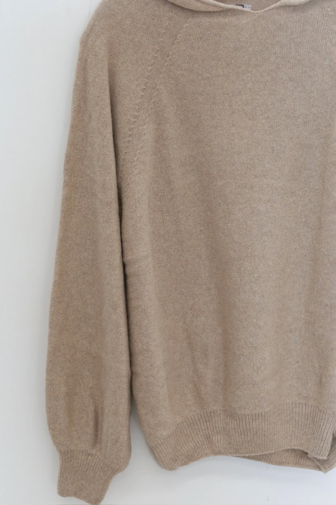 BASERANGE SP26 Recycled Cashmere Hooded Sweatshirt, Portugal BAS-PUSOH-RC-SP26-OS (OMI SAND) - Image 2