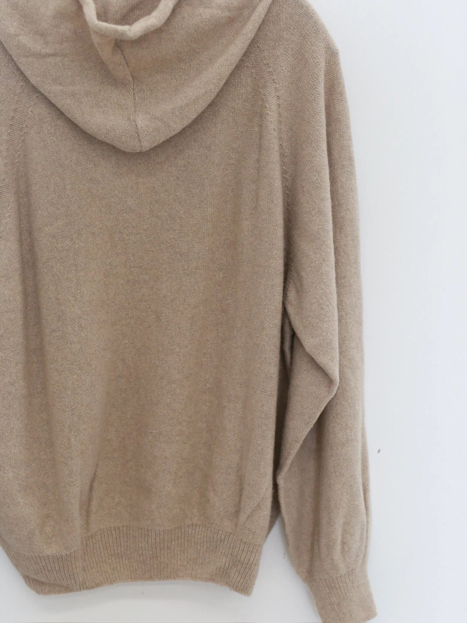 BASERANGE SP26 Recycled Cashmere Hooded Sweatshirt, Portugal BAS-PUSOH-RC-SP26-OS (OMI SAND) - Image 3