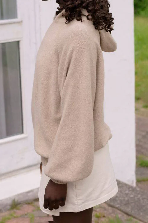 BASERANGE SP26 Recycled Cashmere Hooded Sweatshirt, Portugal BAS-PUSOH-RC-SP26-OS (OMI SAND) - Image 7
