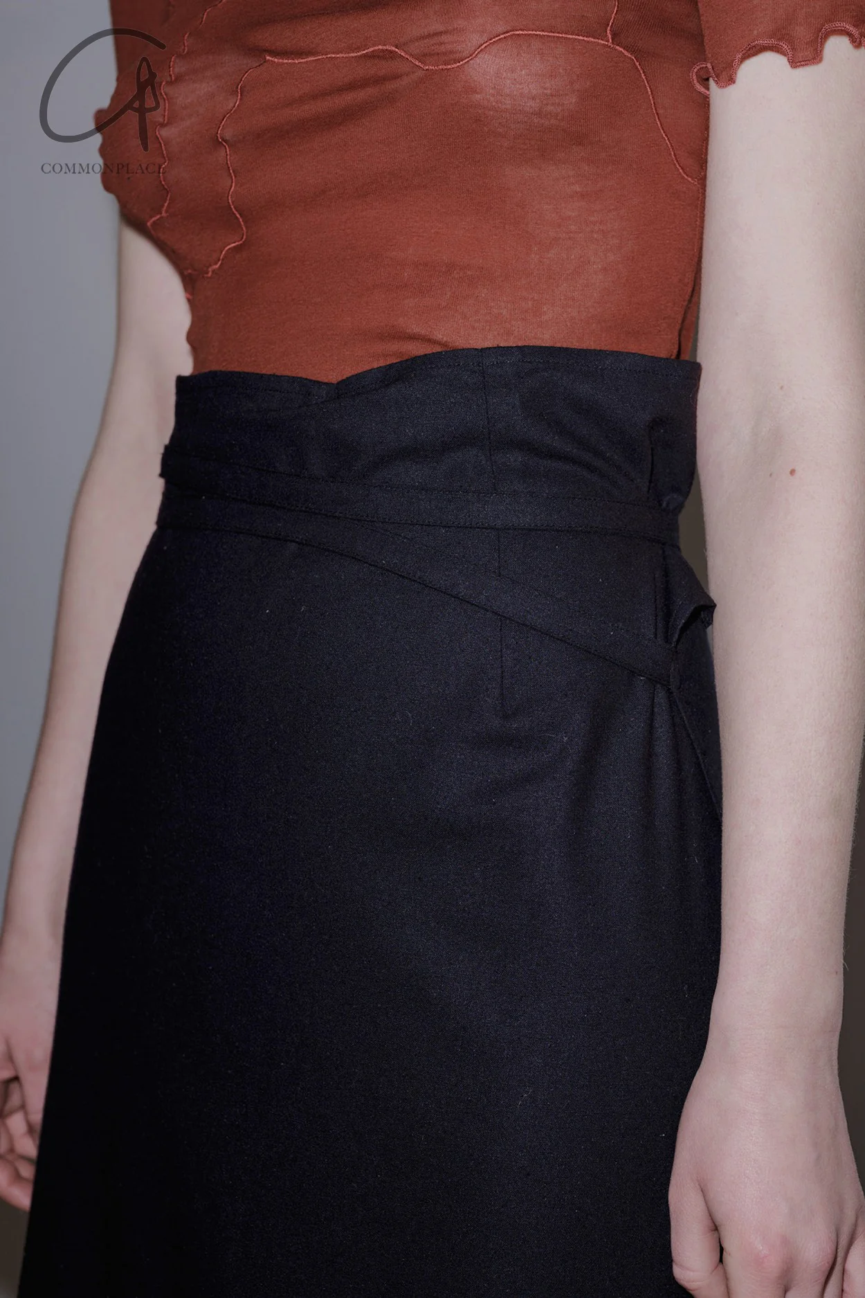 BASERANGE wrap skirt SKVE-WS-AU23 black - Image 7