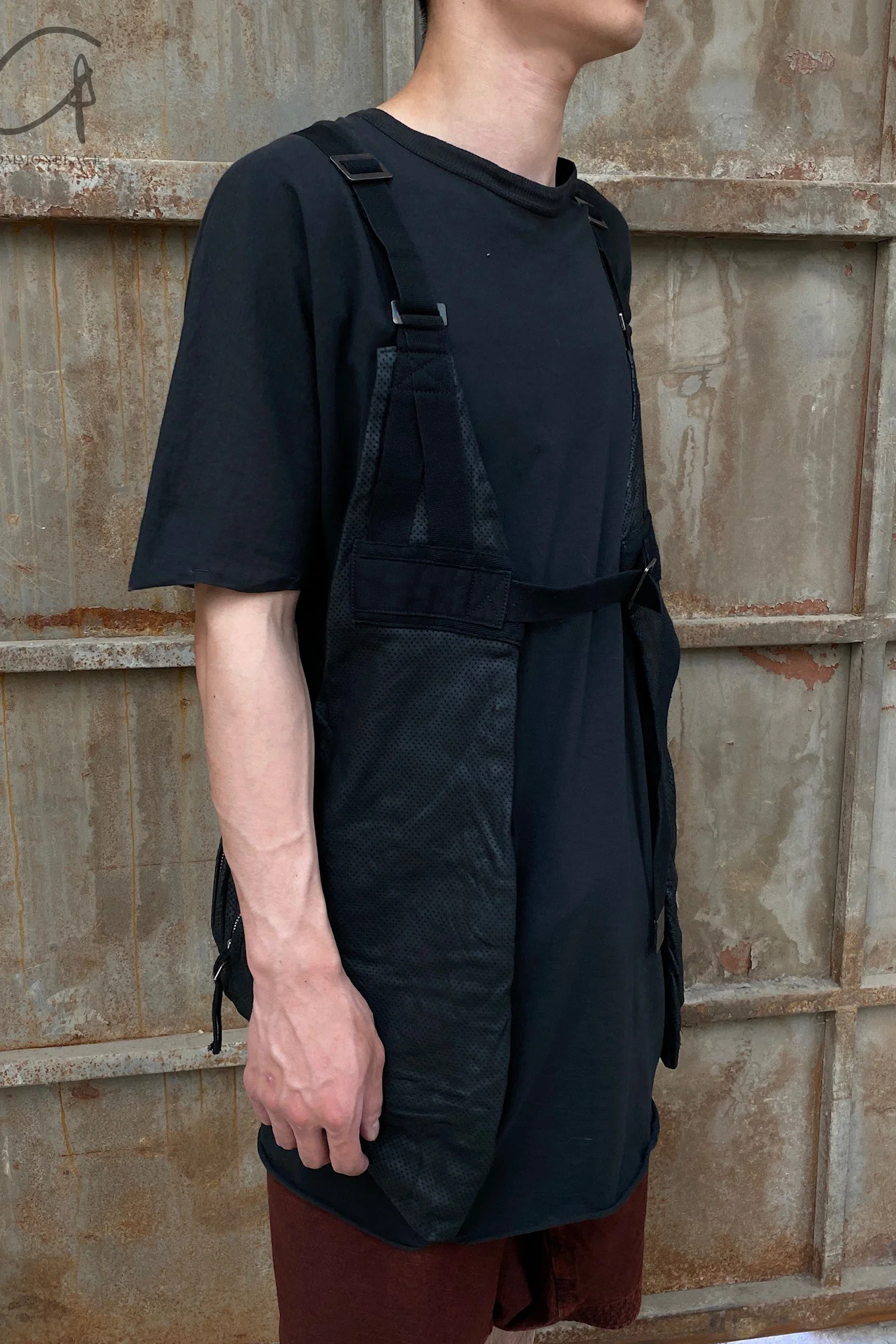 BORIS BIDJAN SABERI Black Horse Leather Vest VEST BAG2.1 FMM20020-T - Image 10