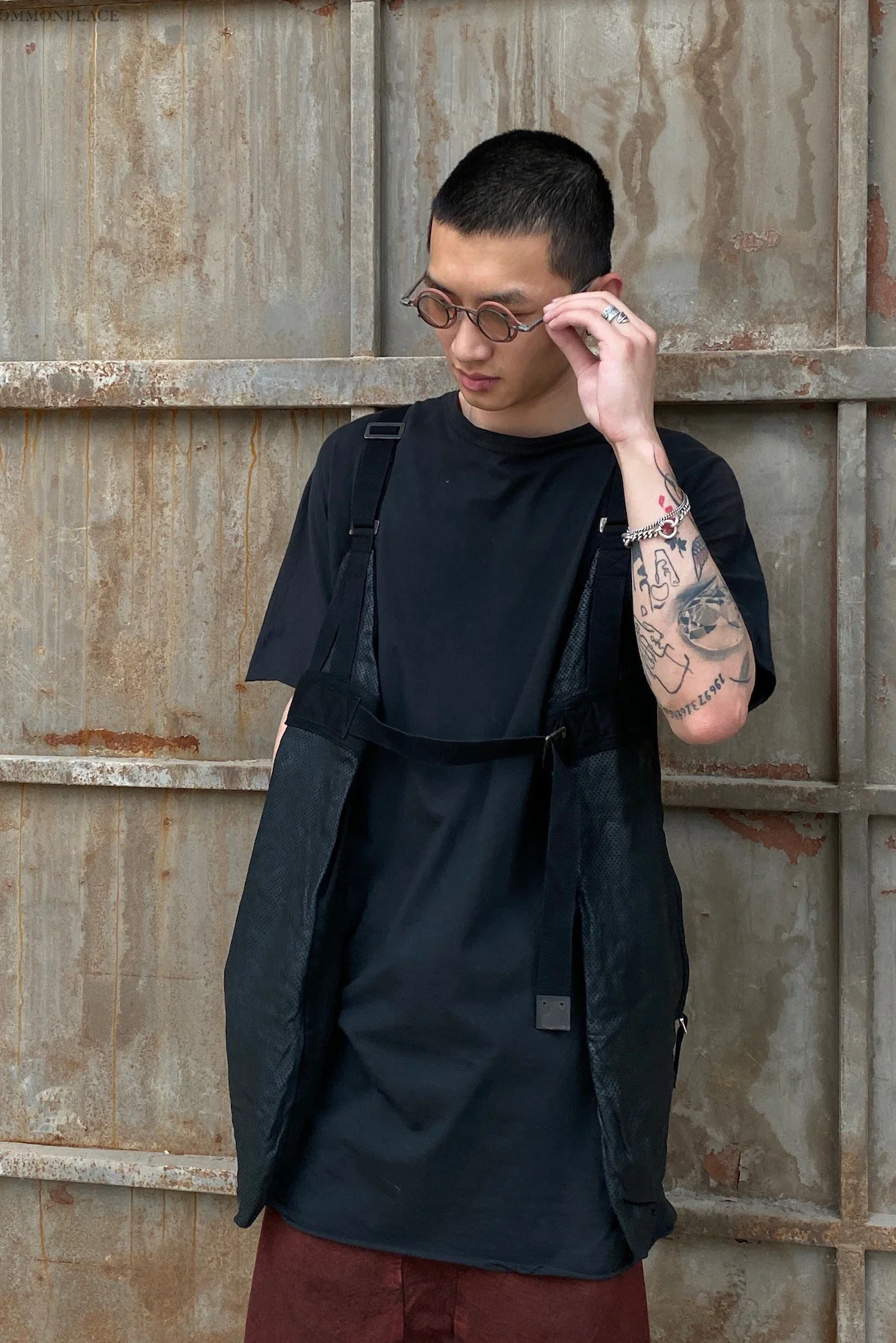 BORIS BIDJAN SABERI Black Horse Leather Vest VEST BAG2.1 FMM20020-T - Image 12