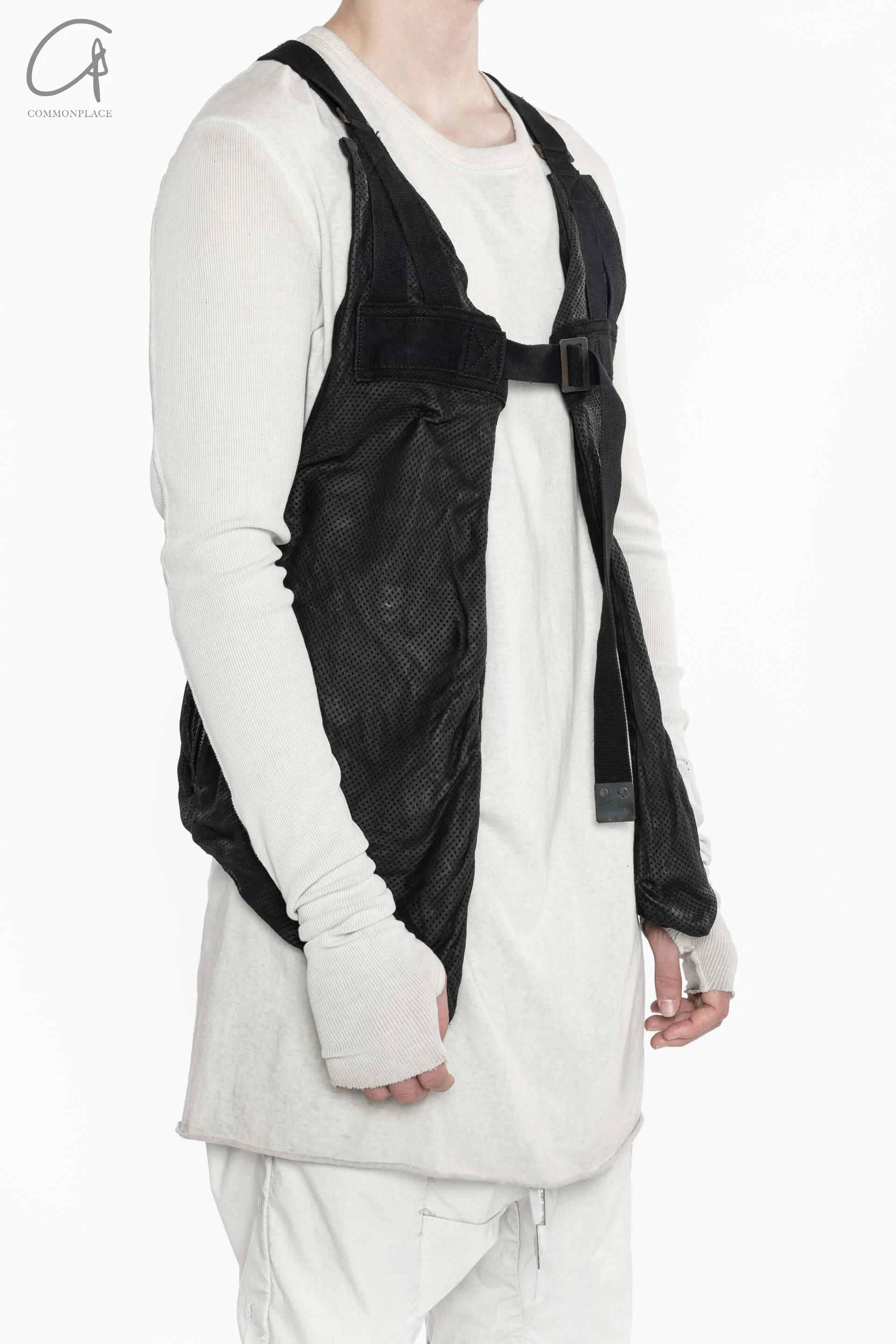 BORIS BIDJAN SABERI Black Horse Leather Vest VEST BAG2.1 FMM20020-T - Image 2