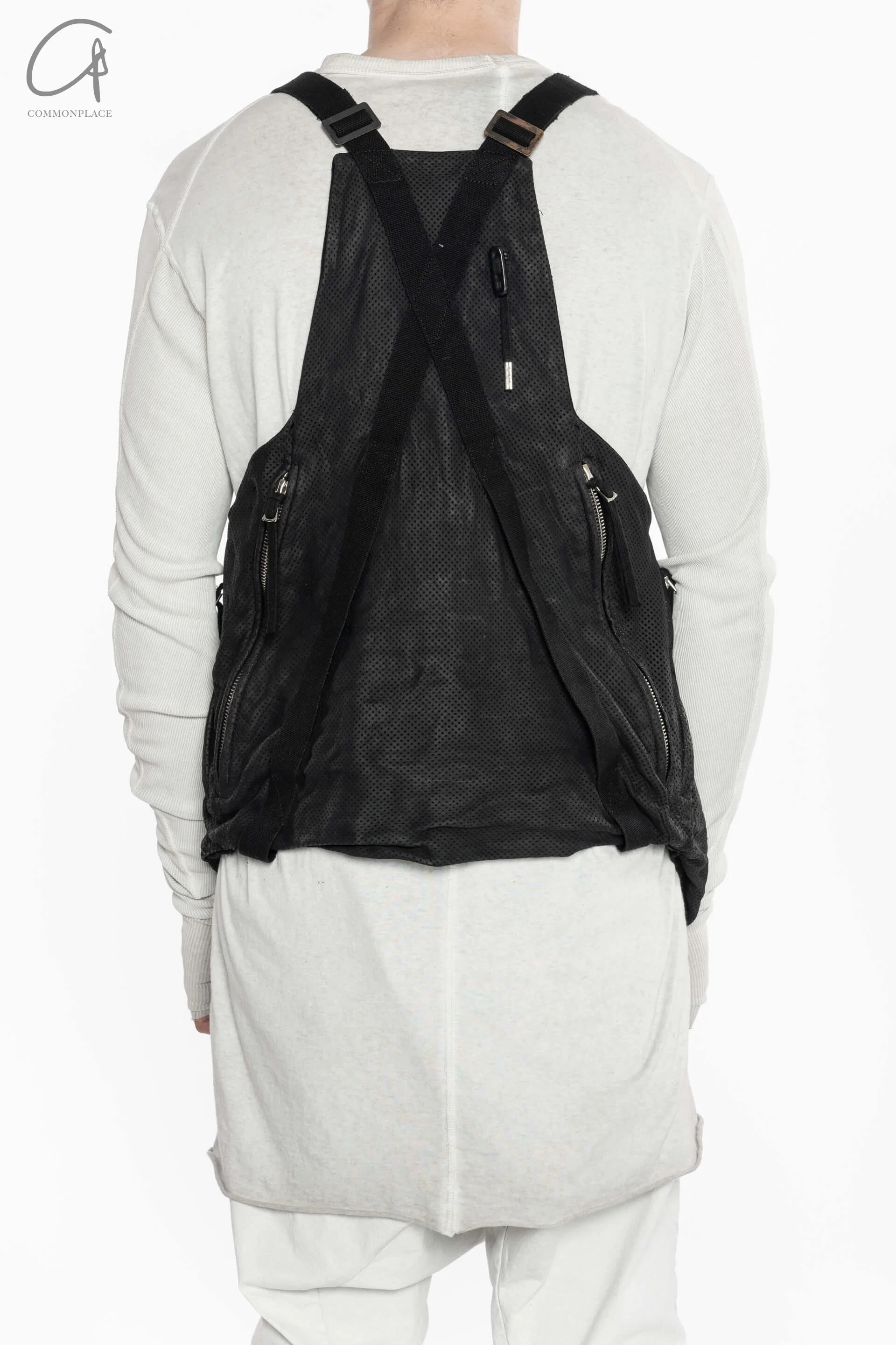 BORIS BIDJAN SABERI Black Horse Leather Vest VEST BAG2.1 FMM20020-T - Image 3