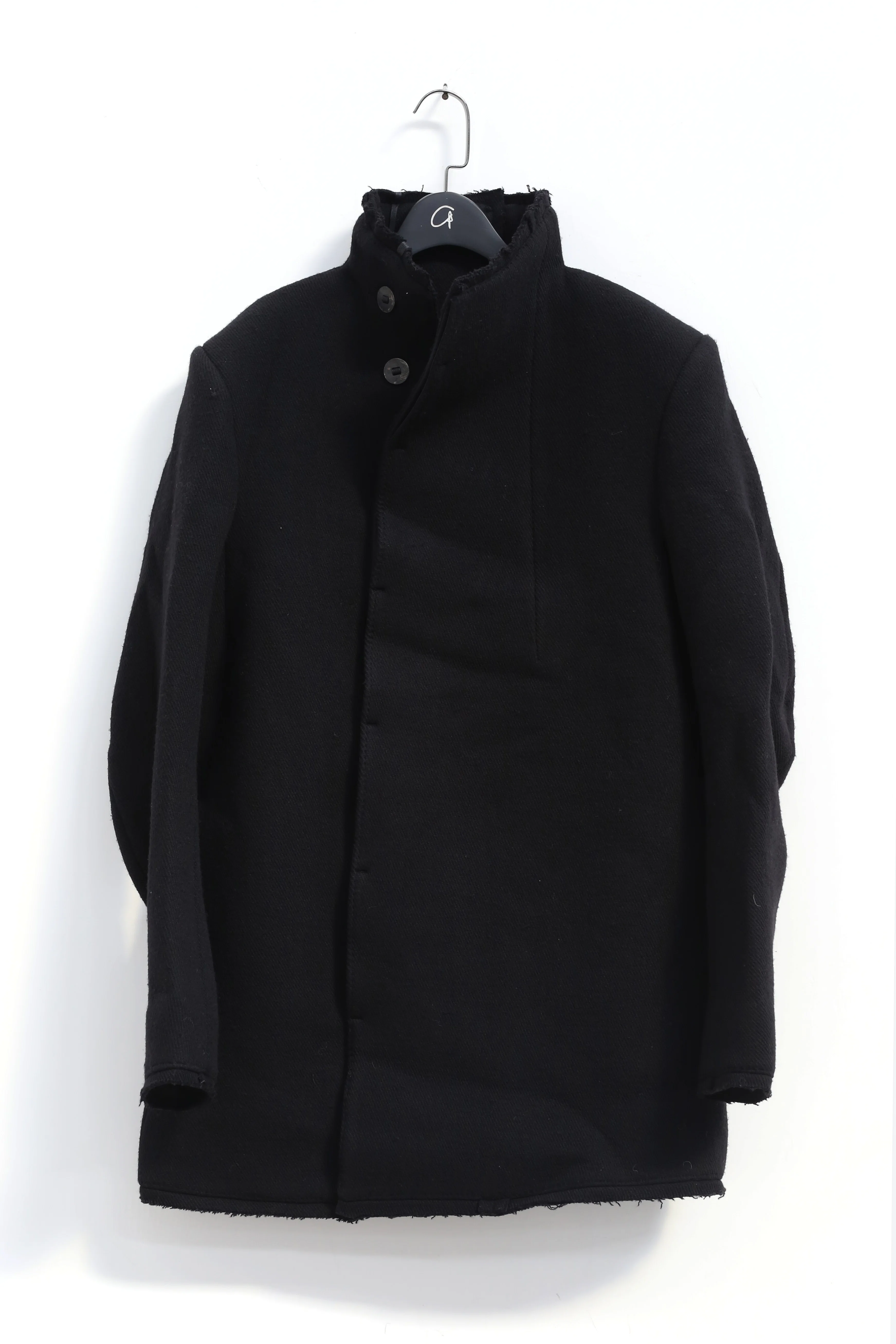 BORIS BIDJAN SABERI BLACK WOOL COAT COAT SHORT1 F19203 PBBS17