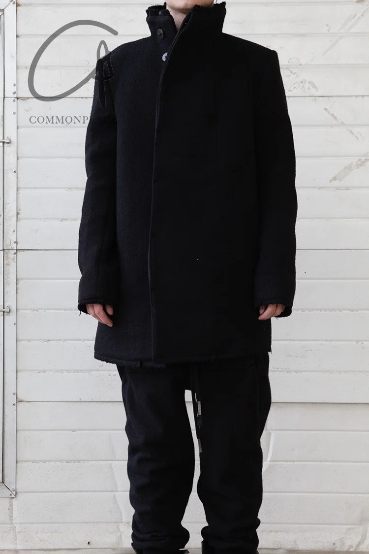 BORIS BIDJAN SABERI BLACK WOOL COAT COAT SHORT1 F19203 PBBS17 - Image 10