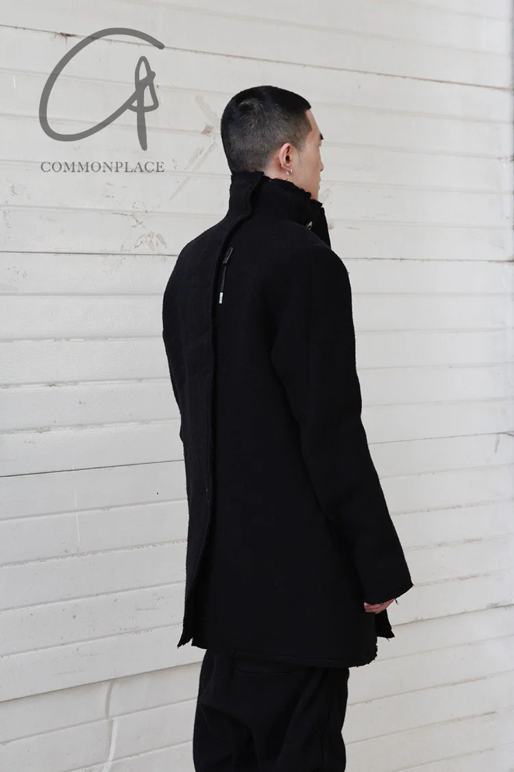 BORIS BIDJAN SABERI BLACK WOOL COAT COAT SHORT1 F19203 PBBS17 - Image 12