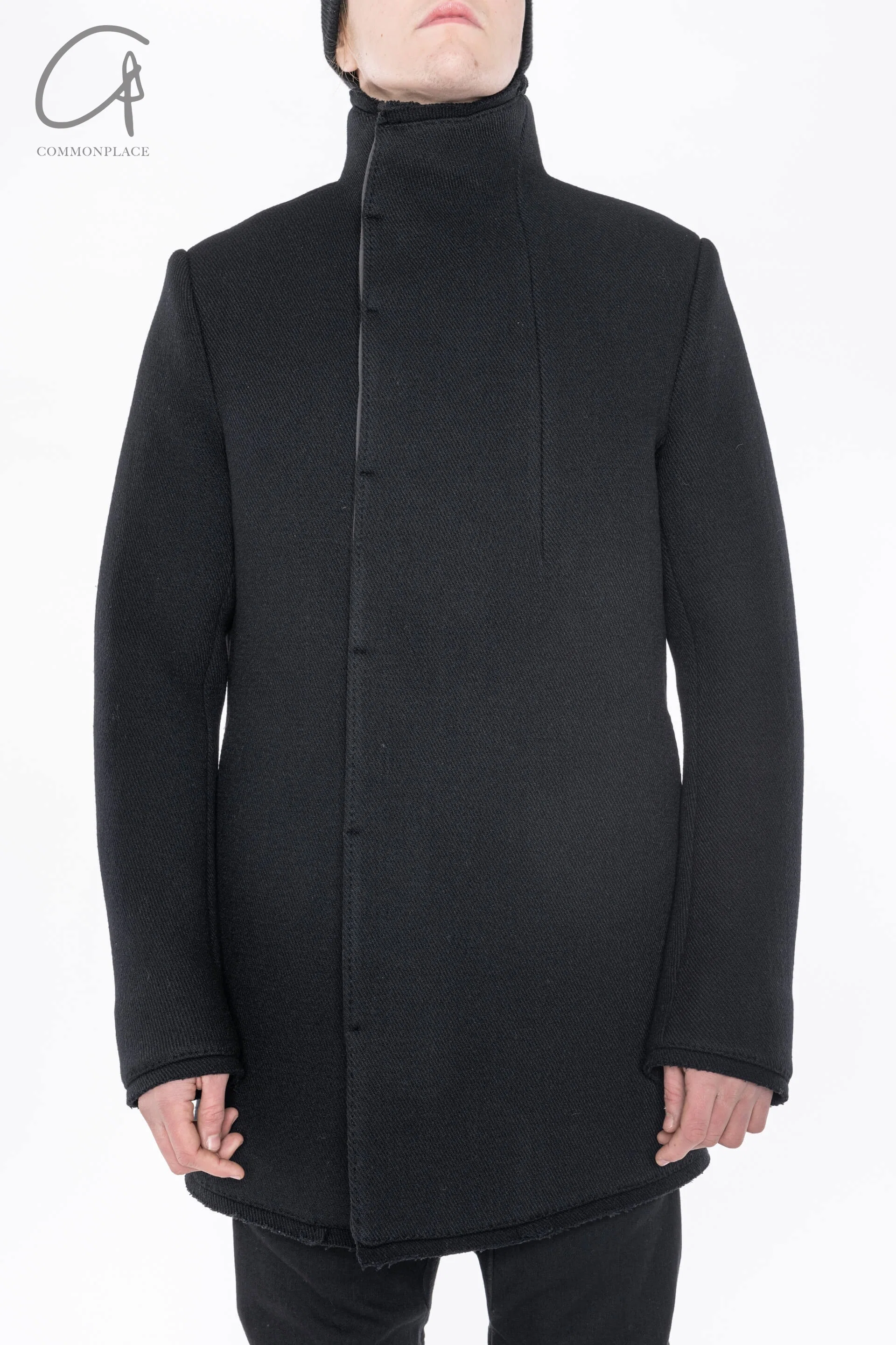 BORIS BIDJAN SABERI BLACK WOOL COAT COAT SHORT1 F19203 PBBS17 - Image 14